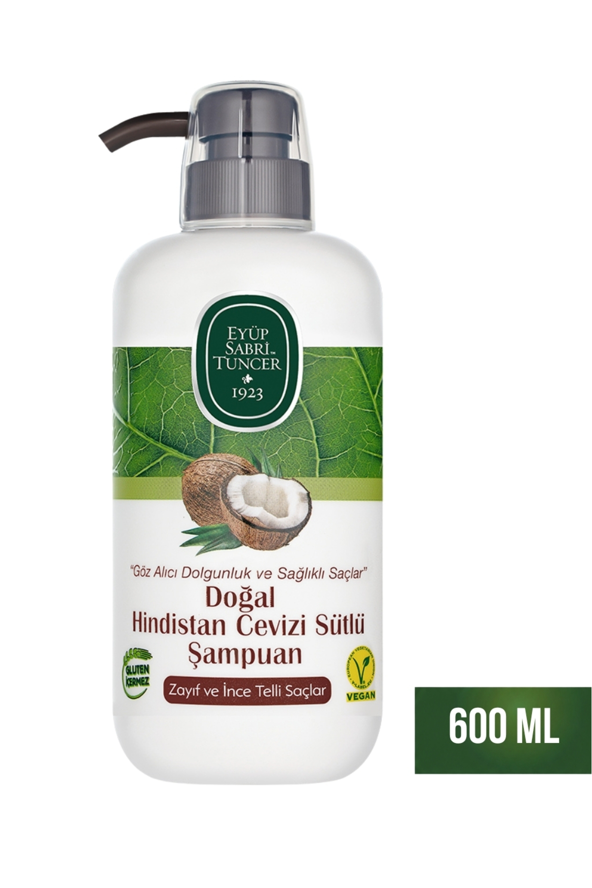 Eyüp Sabri Tuncer Doğal Hindistan Cevizi Sütlü Şampuan 600 ml — 81545