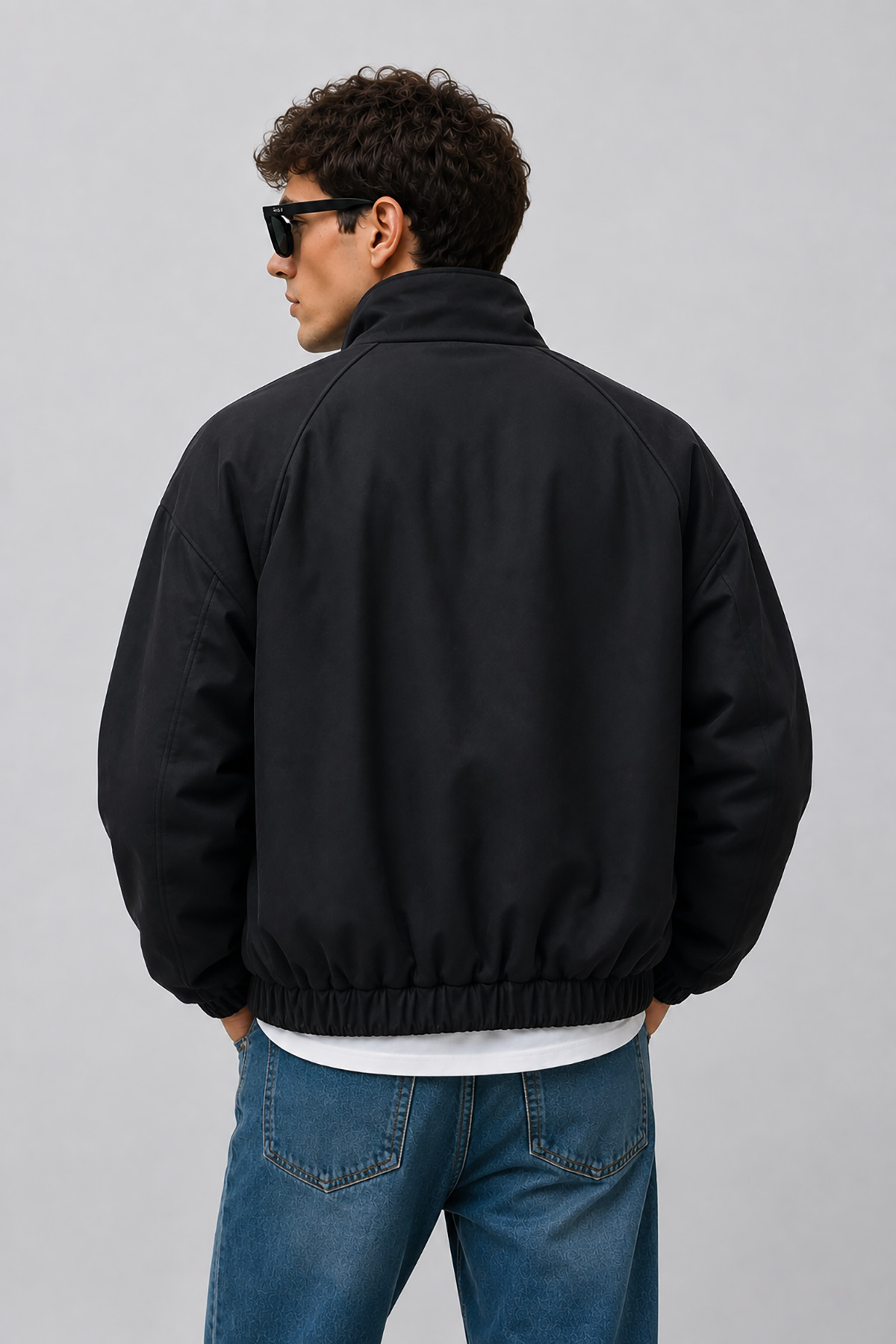 Montivo NEW NOW Erkek Siyah BSK Model Viral Oversize Bomber Ceket görsel 4
