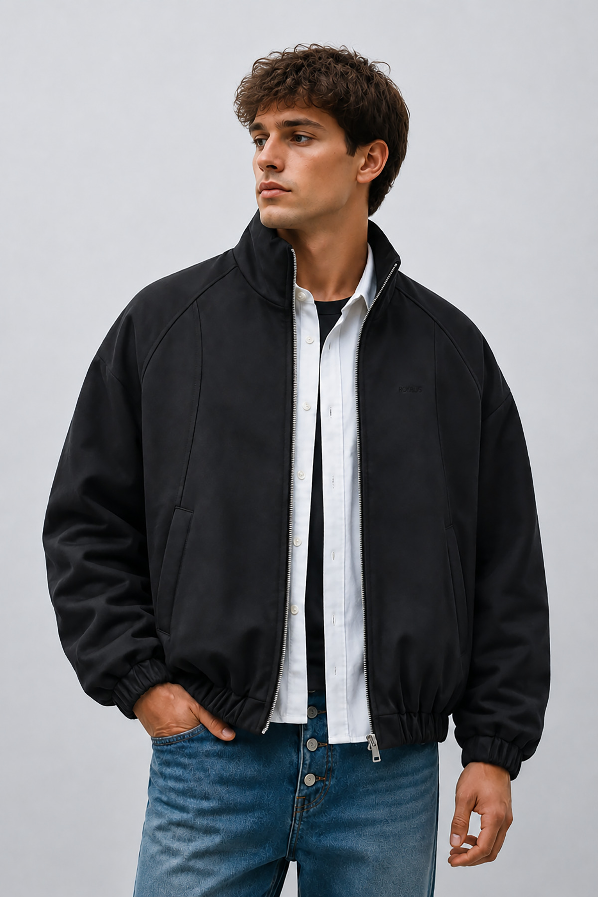 Montivo NEW NOW Erkek Siyah BSK Model Viral Oversize Bomber Ceket