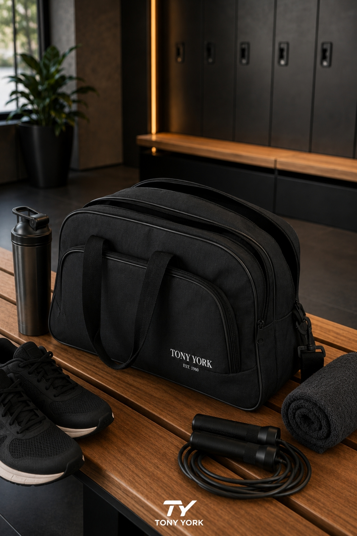 Tony York Orijinal Unisex Geniş Hacimli 3 Gözlü Ayarlanabilir Omuz Askılı Konfor Modeli Suya Dayanıklı Çok Bölmeli Gym Fitness Antrenman Hastane Kabin Boy Seyahat El ve Omuz Kullanım Büyük Boy Spor Çantası görsel 7