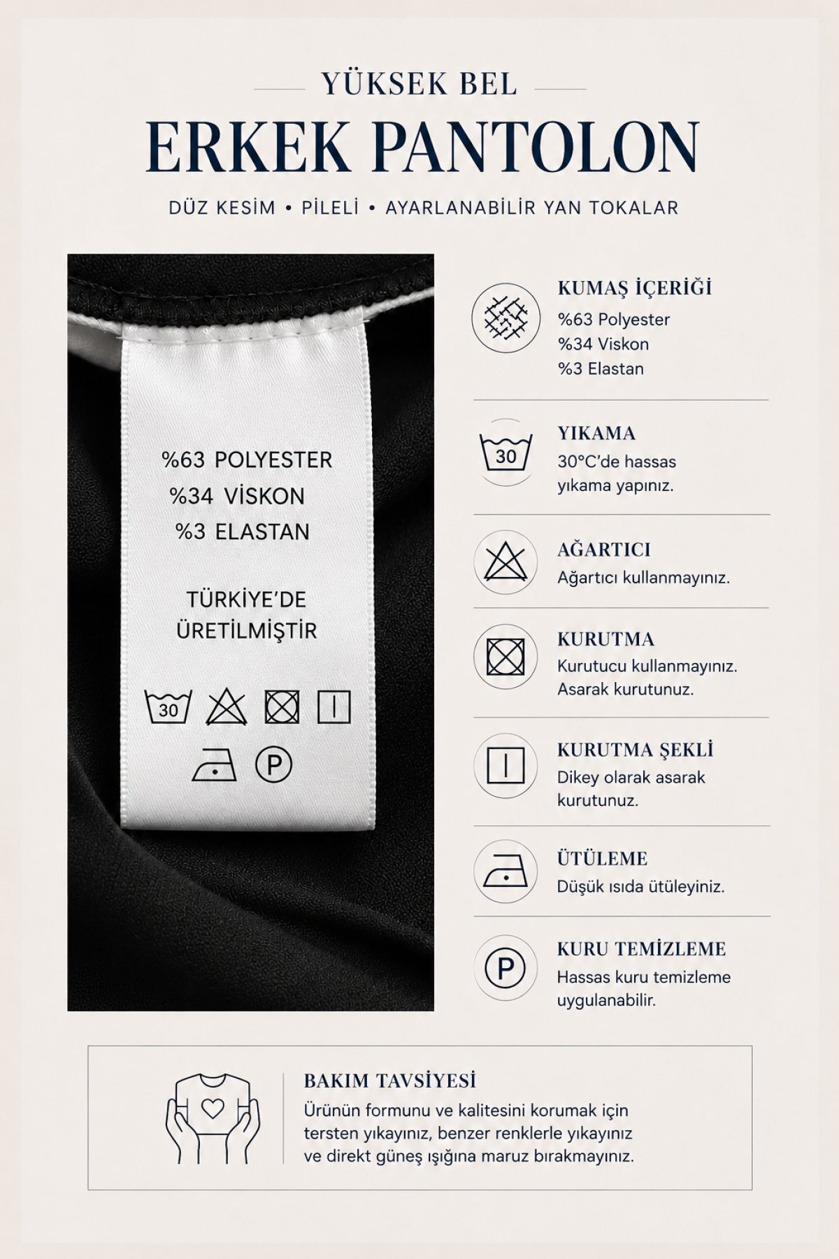 Erkek Pamuk Keten Yazlık Pantolon Regular Fit Düz Paça Rahat — مشکی J19-KTN-001 — تصویر 7 از 8