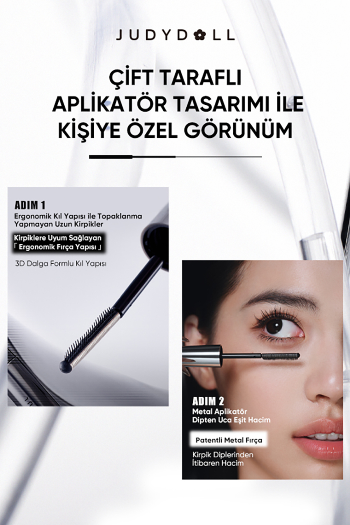 Feather Lash Iron Maskara No:02 Black / Siyah | Ultra İnce Metal Fırça | Uzatıcı & Hacim Veren — مشکی 6976436776670 — تصویر 6 از 6
