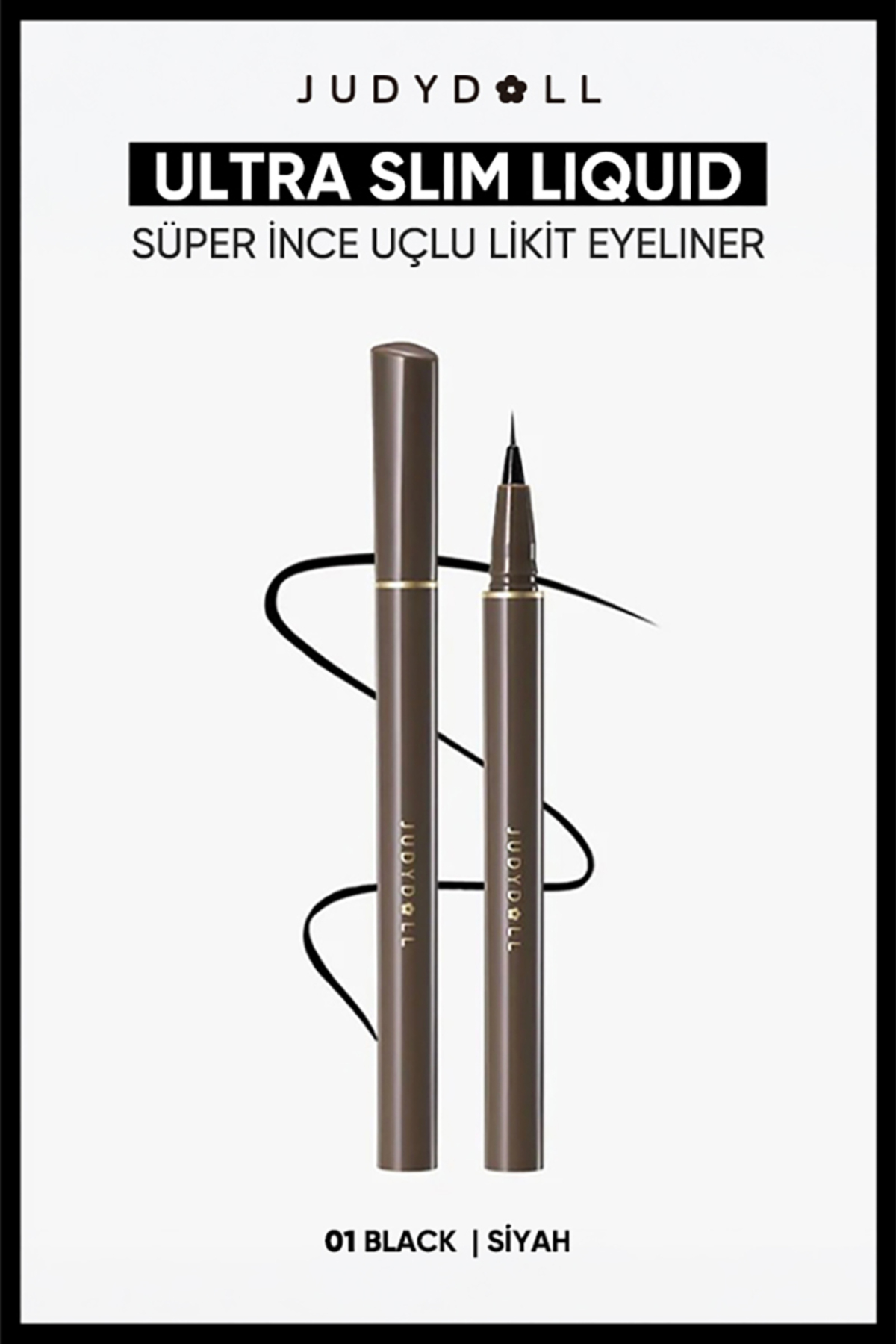 JUDYDOLL خط چشم مایع باریک 01 مشکی — مشکی 01-02