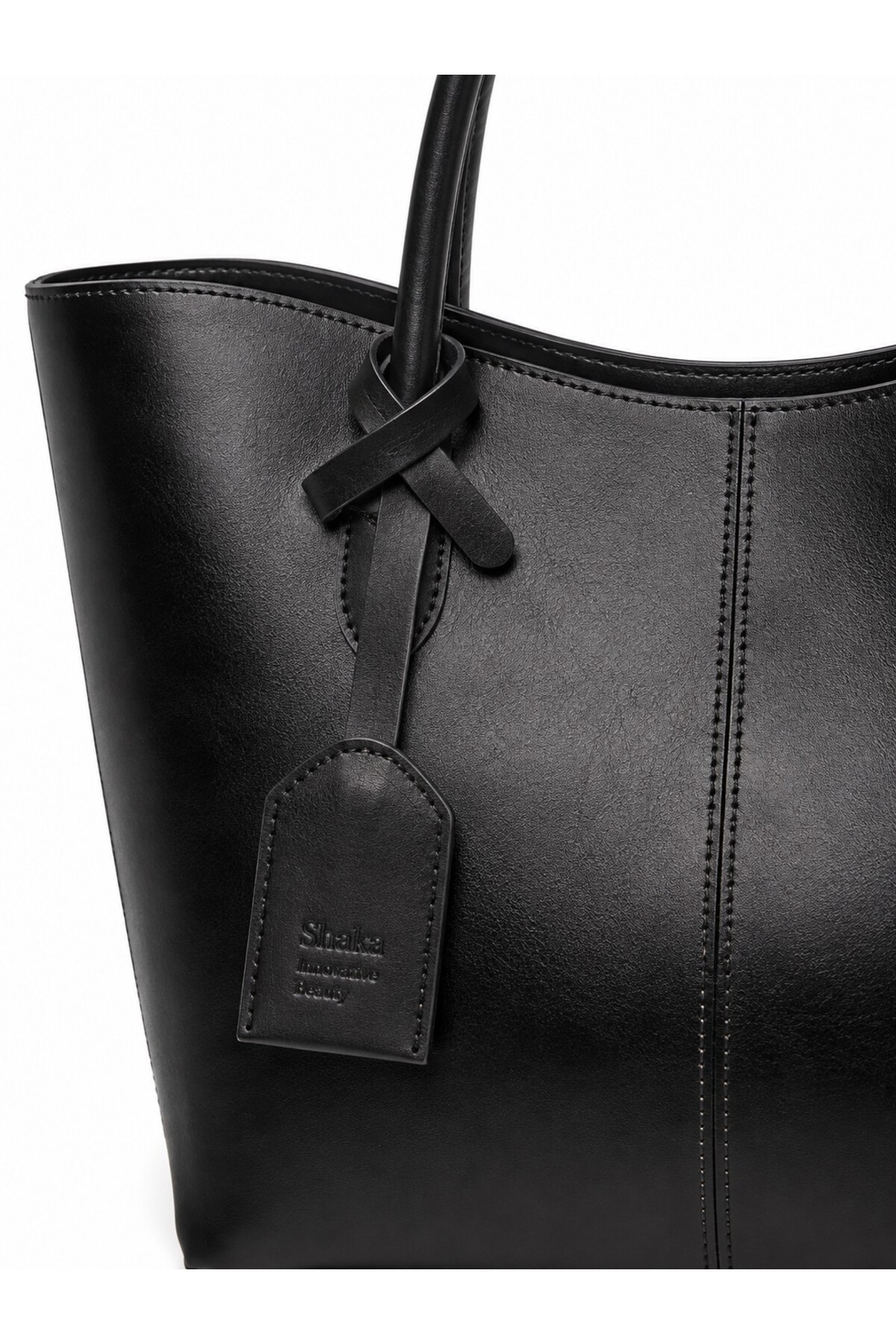 SHAKA Siyah SHK284 Geniş Hacimli,Fermuarlı,Büyük Boy,Shopper Omuz Çantası görsel 6