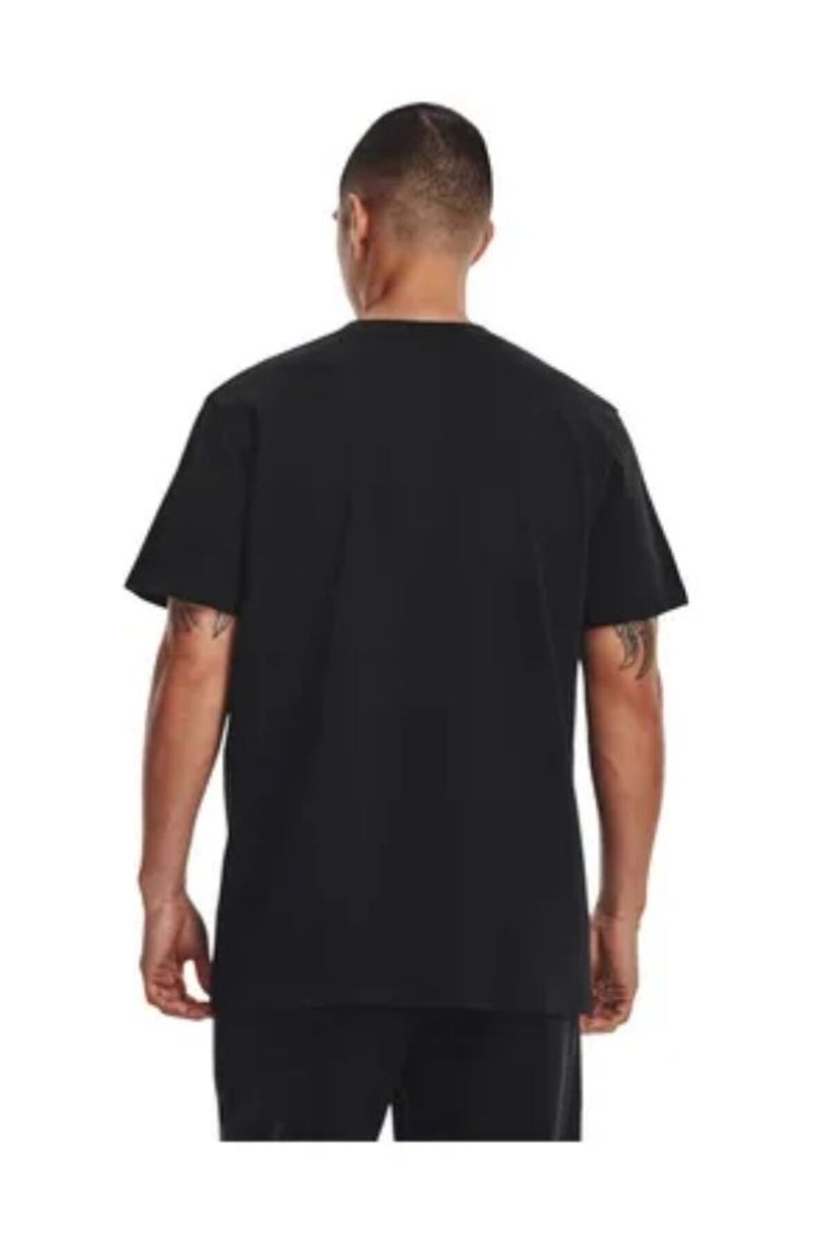 Under Armour Erkek Koşu ve Antreman Tişörtü UA M LOGO EMB HEAVYWEIGHT SS 1373997-001 görsel 4