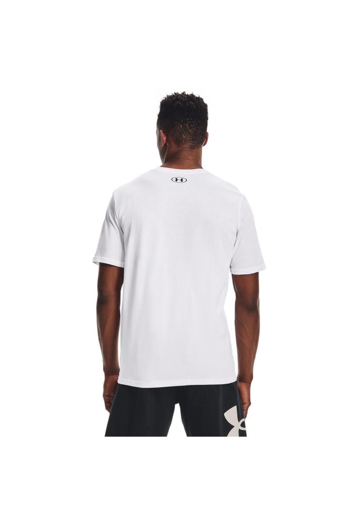 Under Armour Sporstyle Left Chest Erkek Beyaz Tişört 1326799-100 görsel 2