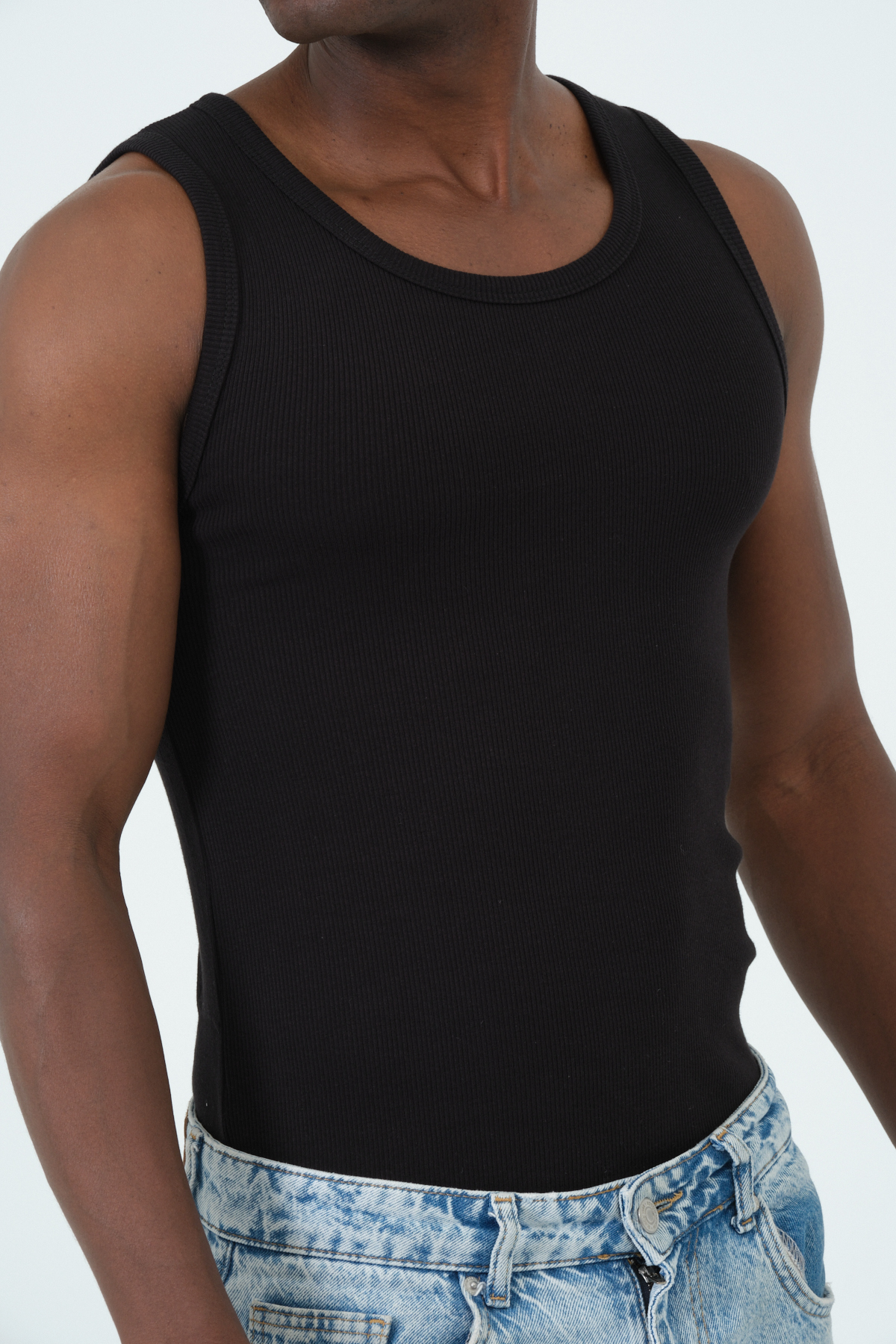 gamaro Erkek Halter Yaka slimfit Sporcu Likralı Atlet görsel 6