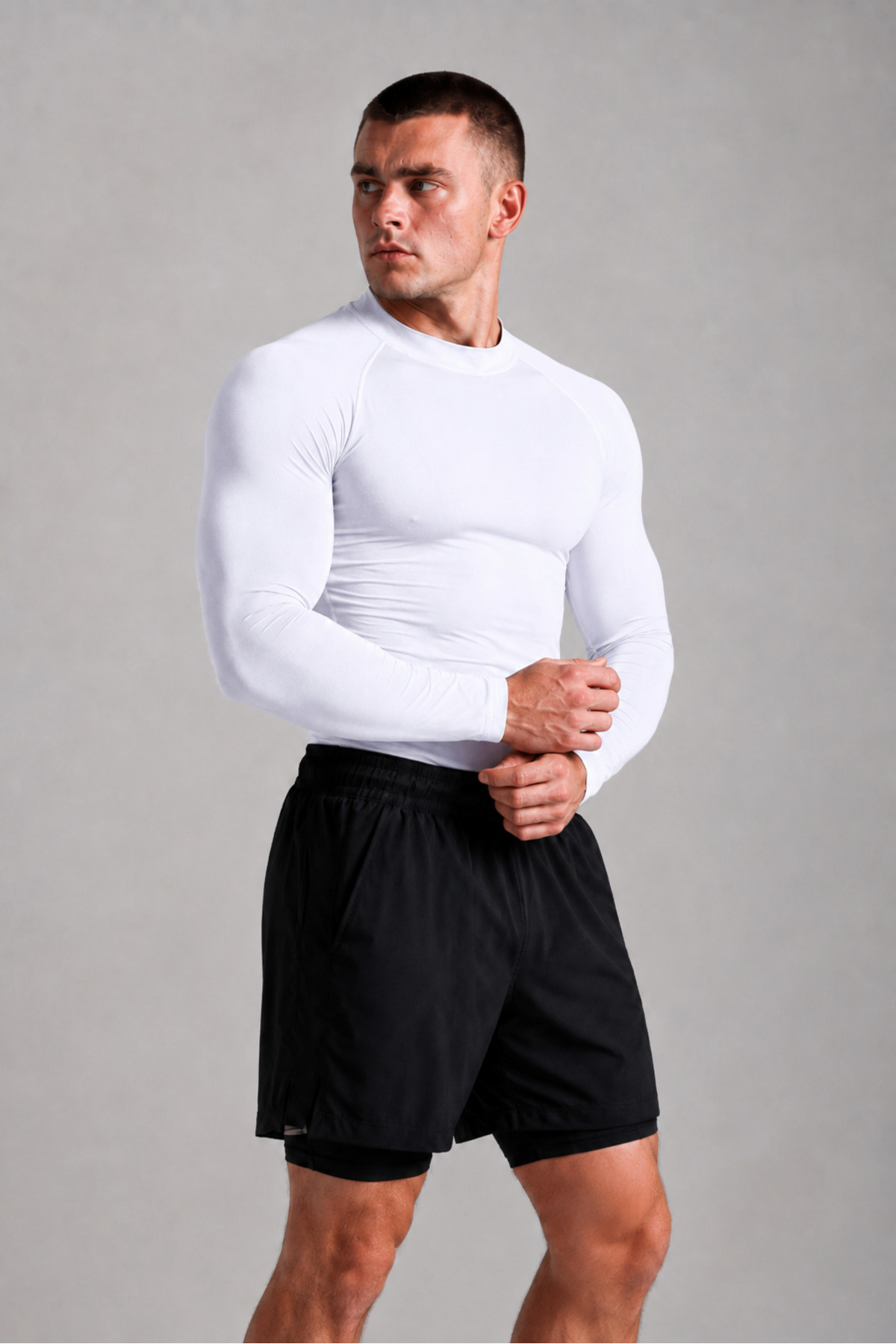 Stylovi Basic Erkek Uzun Kollu Compression Body, Vücuda Oturan Sporcu T-Shirt