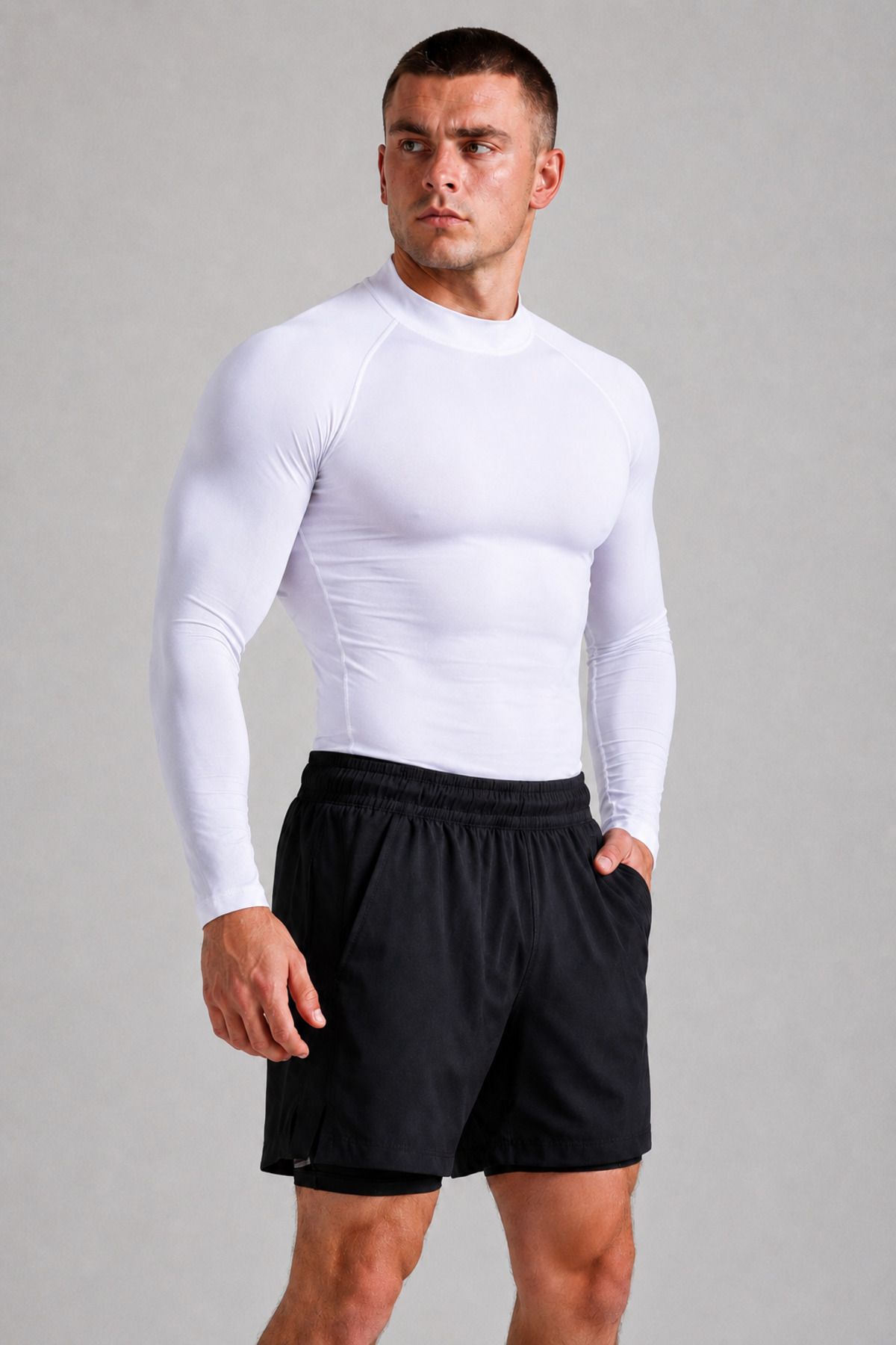 Stylovi Basic Erkek Uzun Kollu Compression Body, Vücuda Oturan Sporcu T-Shirt görsel 6