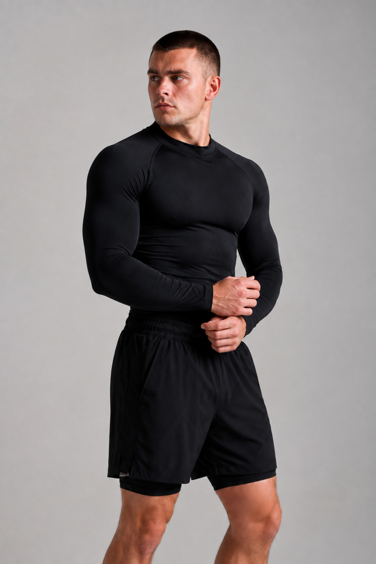 Stylovi Basic Erkek Uzun Kollu Compression Body, Vücuda Oturan Sporcu T-Shirt görsel 4