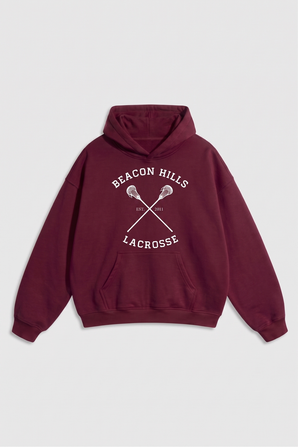 DASH WEAR Unisex Erkek/Kadın Teen Wolf Scott McCall Baskılı Oversize Pamuklu Kapüşonlu Sweatshirt görsel 2