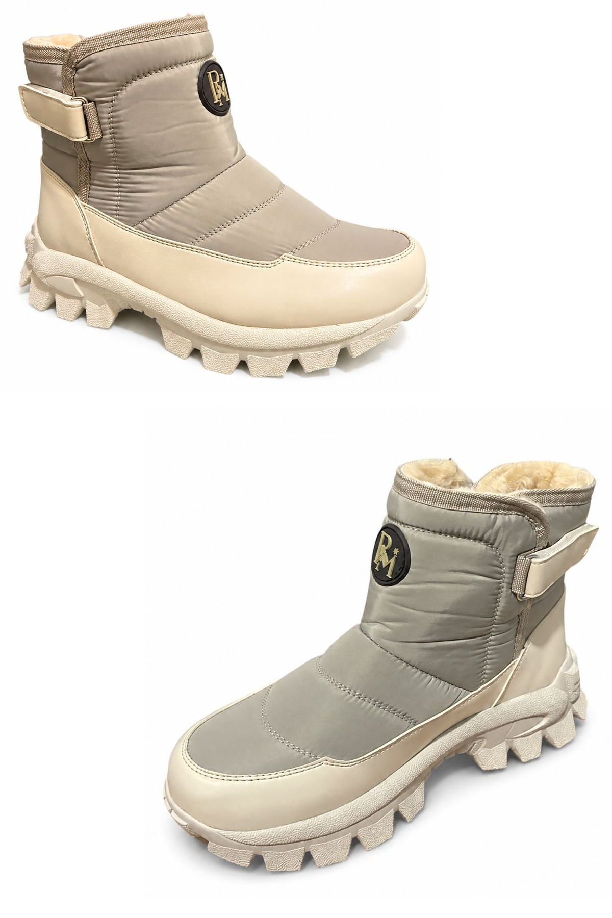 PeraMila İçi Peluşlu Kadın Bot Su Geçirmez Kışlık Kadın Botu Isı Yalıtımlı Kaymaz Kauçuk Taban Bot görsel 4
