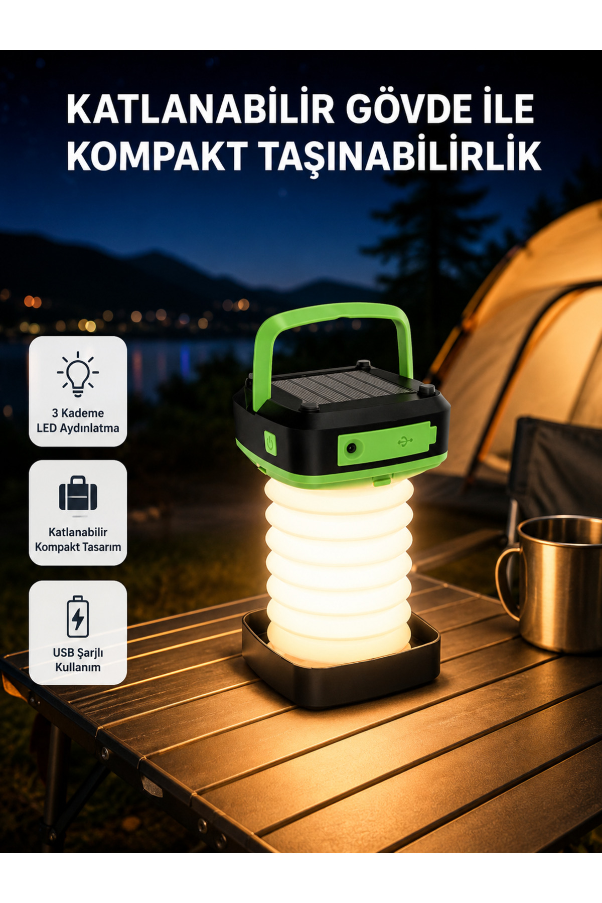 EMVERA Akıllı Dokunmatik LED Masa Lambası – 3 Kademeli Parlaklık Ayarı, Göz Dostu ve Şarjlı Tasarım