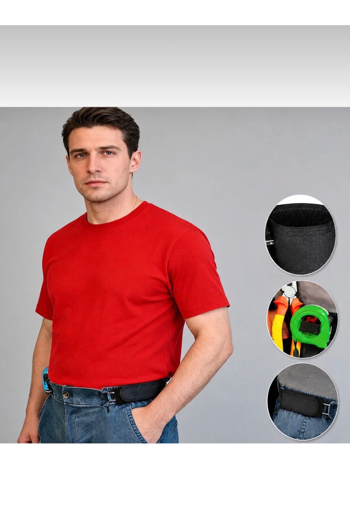 MODAM HİFA 2’li set Unisex Tokasız Kemer Erkek Kemeri , Kadın Kemeri Pantolon Kemeri görsel 3