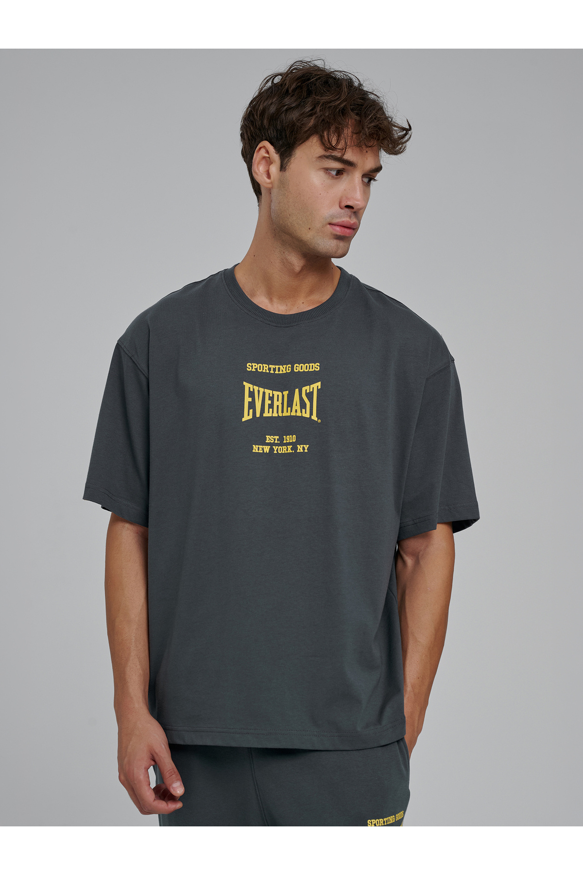 EVERLAST Sporting Goods Comfort Füme Erkek Tişört görsel 2