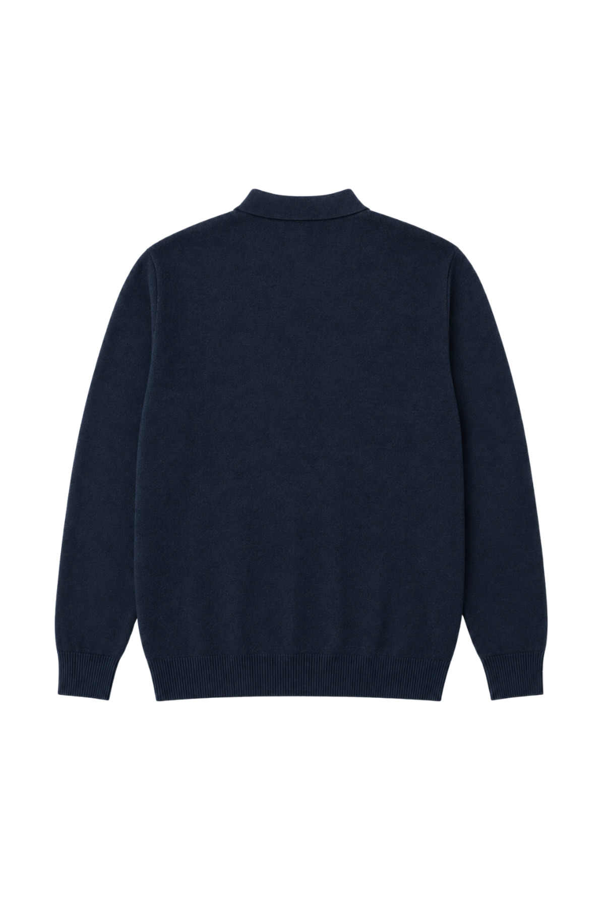 BattalModa Erkek Büyük Beden Melanj Lacivert Atlas Polo Yaka Fermuarlı Triko Kazak 5XL-6XL-7XL-8XL görsel 5