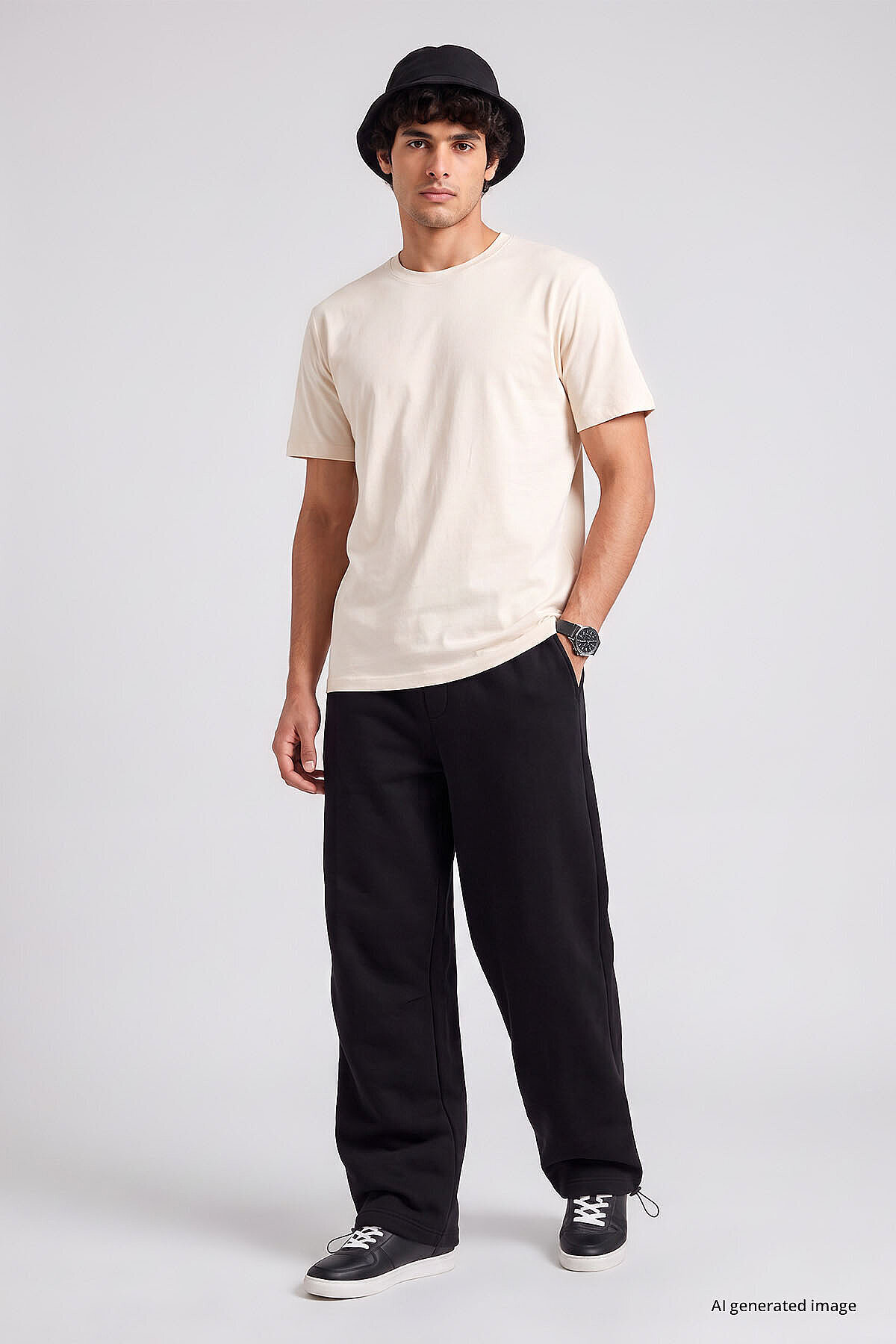 TOMMY LIFE Siyah Lastikli Erkek Baggy Eşofman Alt - 82200