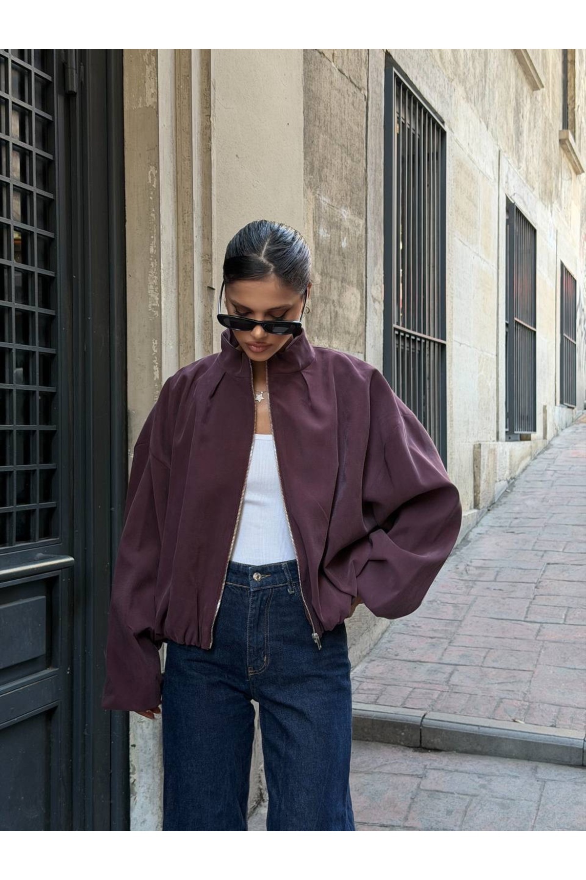 Ekim Store Büzgülü Bomber Trenç Ceket görsel 5