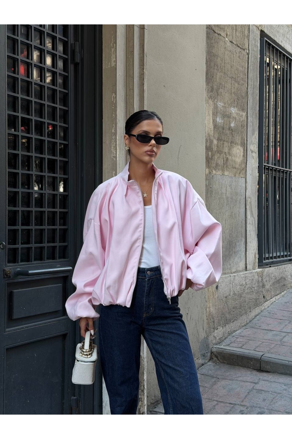 Ekim Store Büzgülü Bomber Trenç Ceket görsel 7