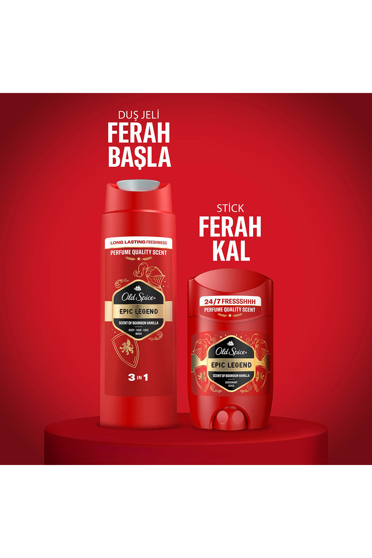ست هدیه مردانه اپیک لجند: دئودورانت استیک بدون آلومینیوم 50ml و ژل دوش و شامپو 250ml