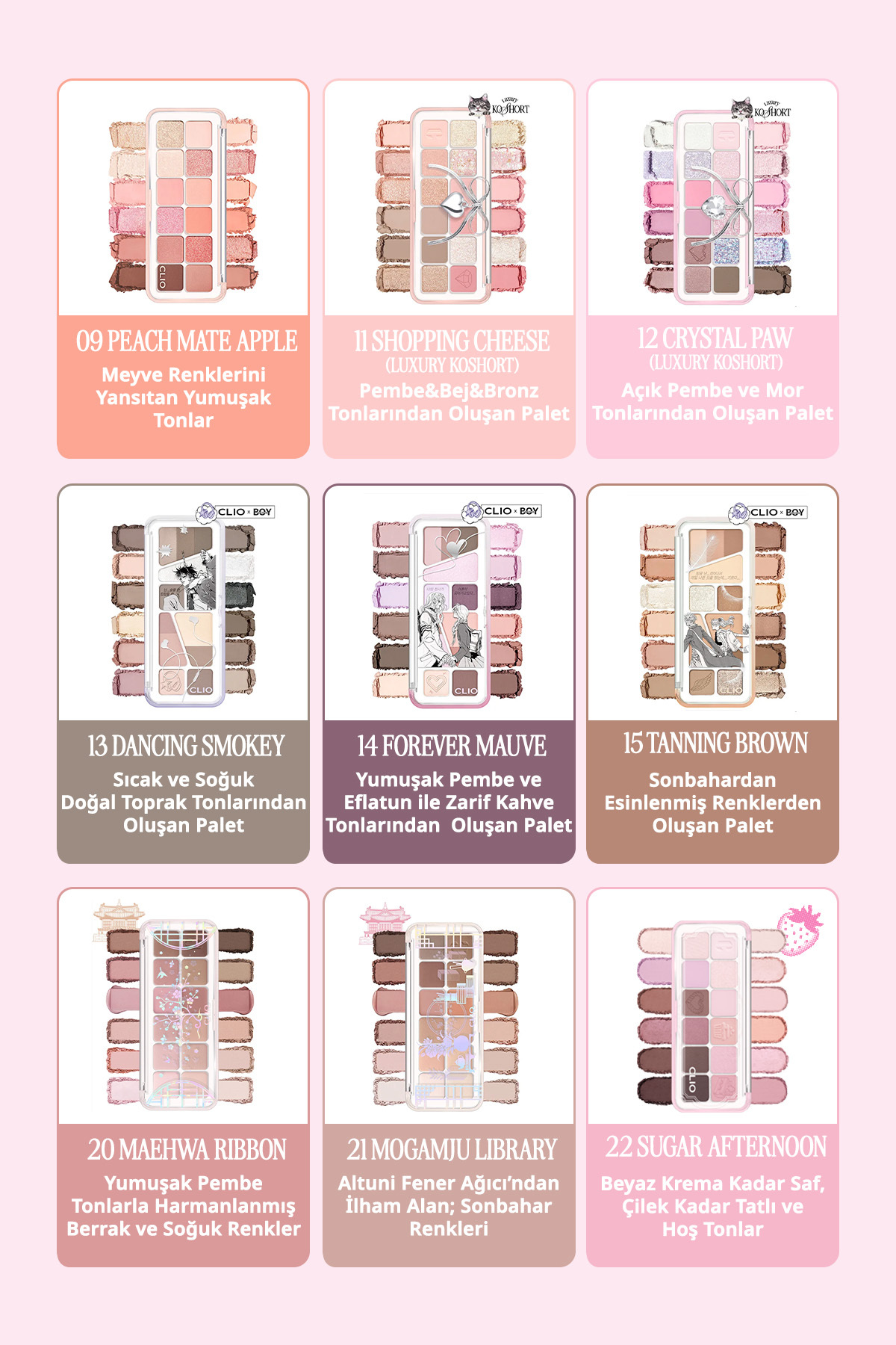Hafif Dokulu Yoğun Renklere Sahip Göz Farı Paleti Pro Eye Palette Air (22 Sugar Afternoon) — رنگارنگ 111121 — تصویر 6 از 9