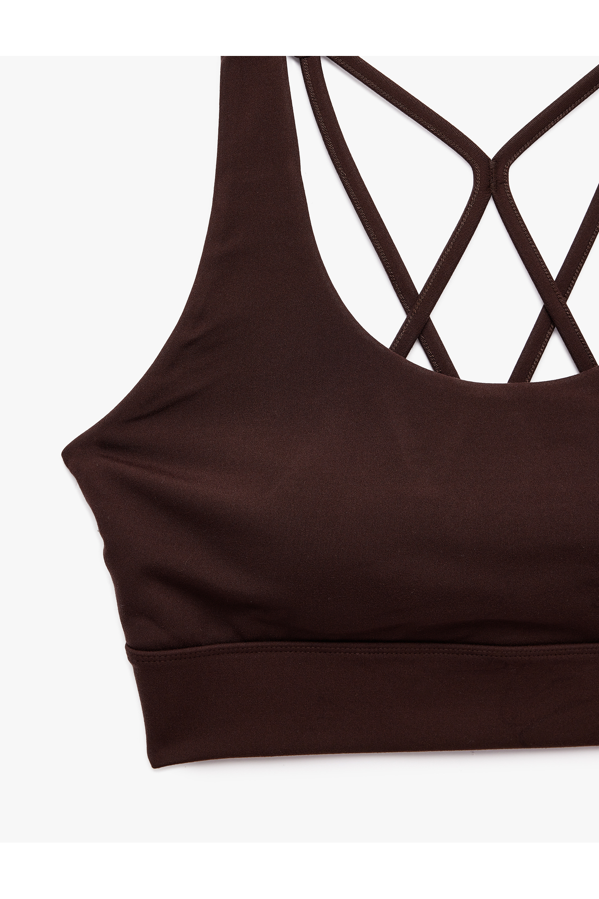 Koton Slim Fit U Yaka Kolsuz Sırt Detaylı Kaplı Sporcu Sütyeni görsel 3