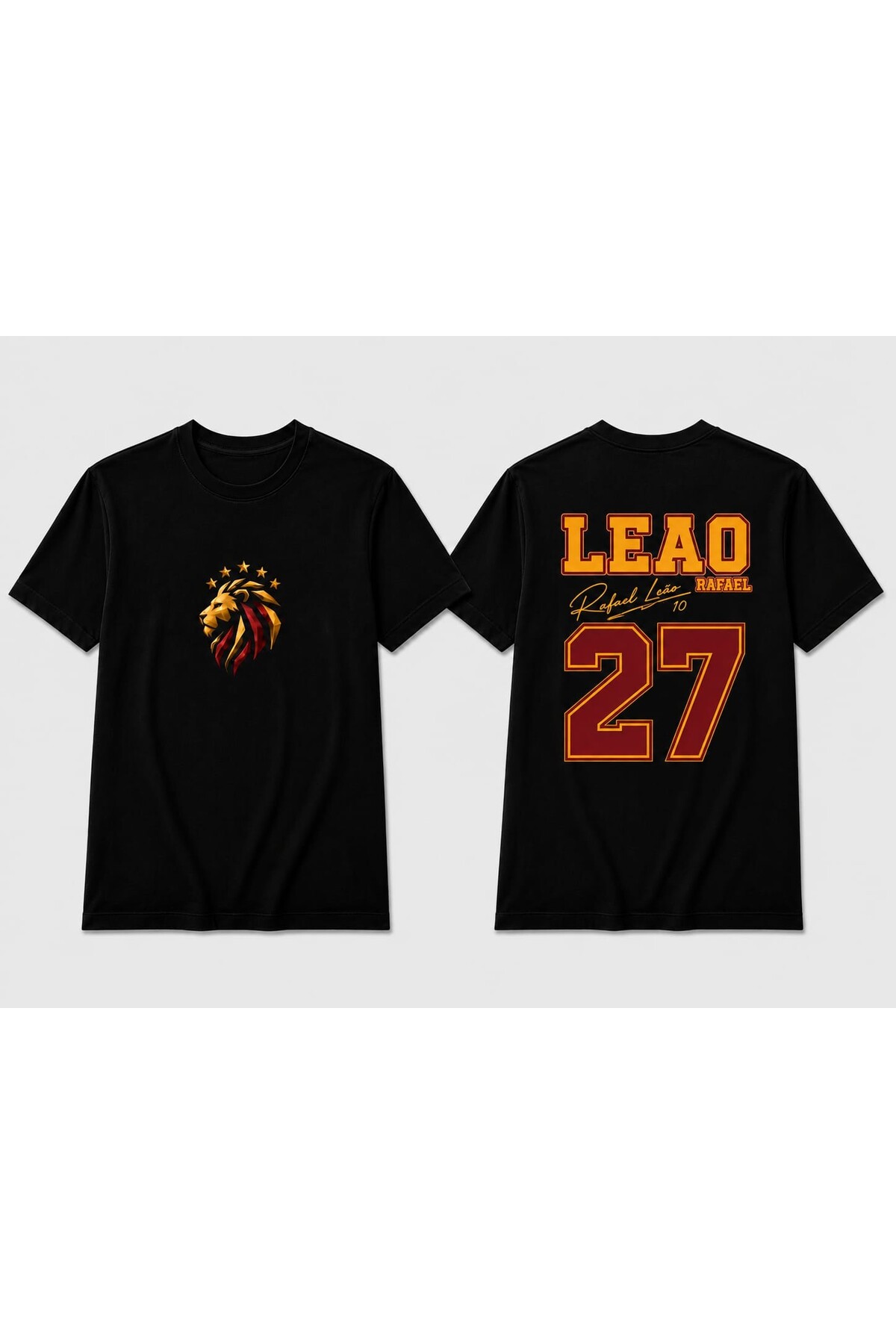 HESCOKOZMETİK Özel Tasarım Rafael Leao Aslan Logolu T-Shirt