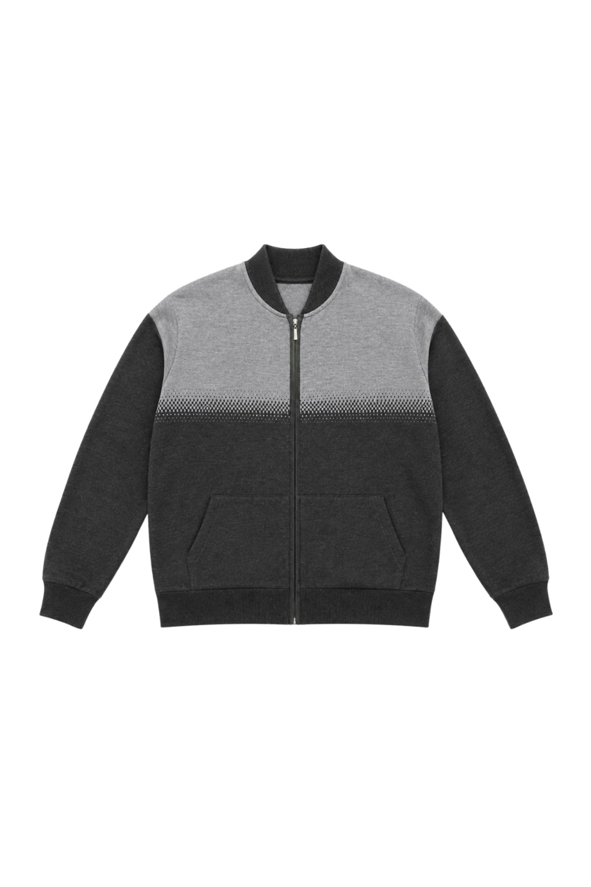 BattalModa Erkek Büyük Beden Antrasit Pixel Cepli Triko Hırka 5XL-6XL-7XL-8XL görsel 4