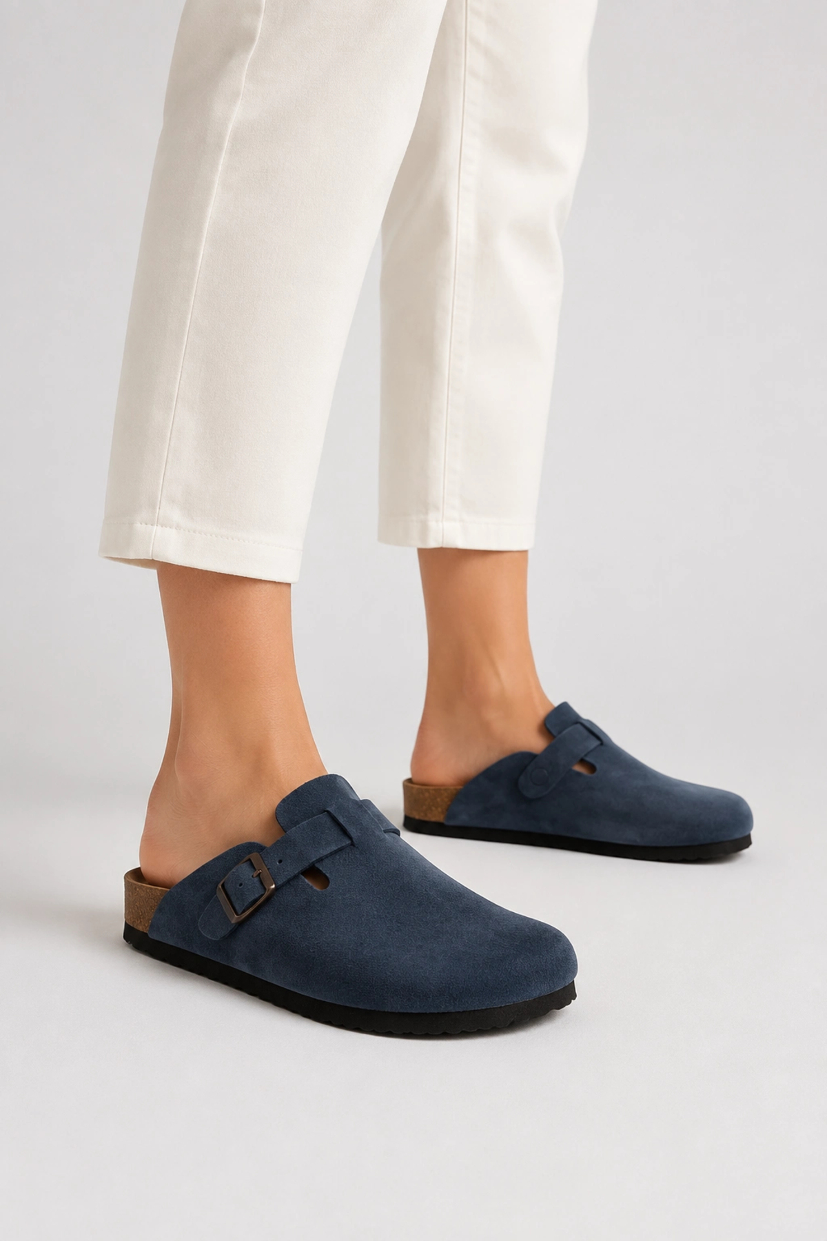 Sivarro Boston Unisex Mantar Taban Terlik - Lacivert görsel 3