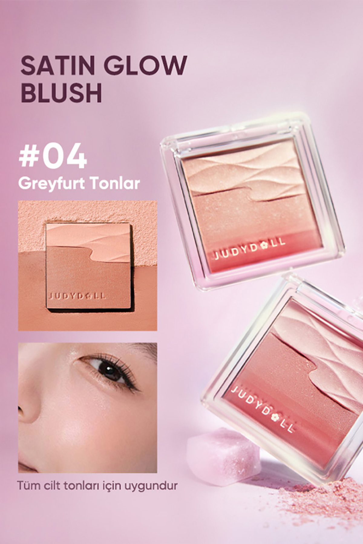 Satin Glow Shimmering Blush 04 Melon Pomelo — رنگارنگ AU2600087 — تصویر 2 از 8