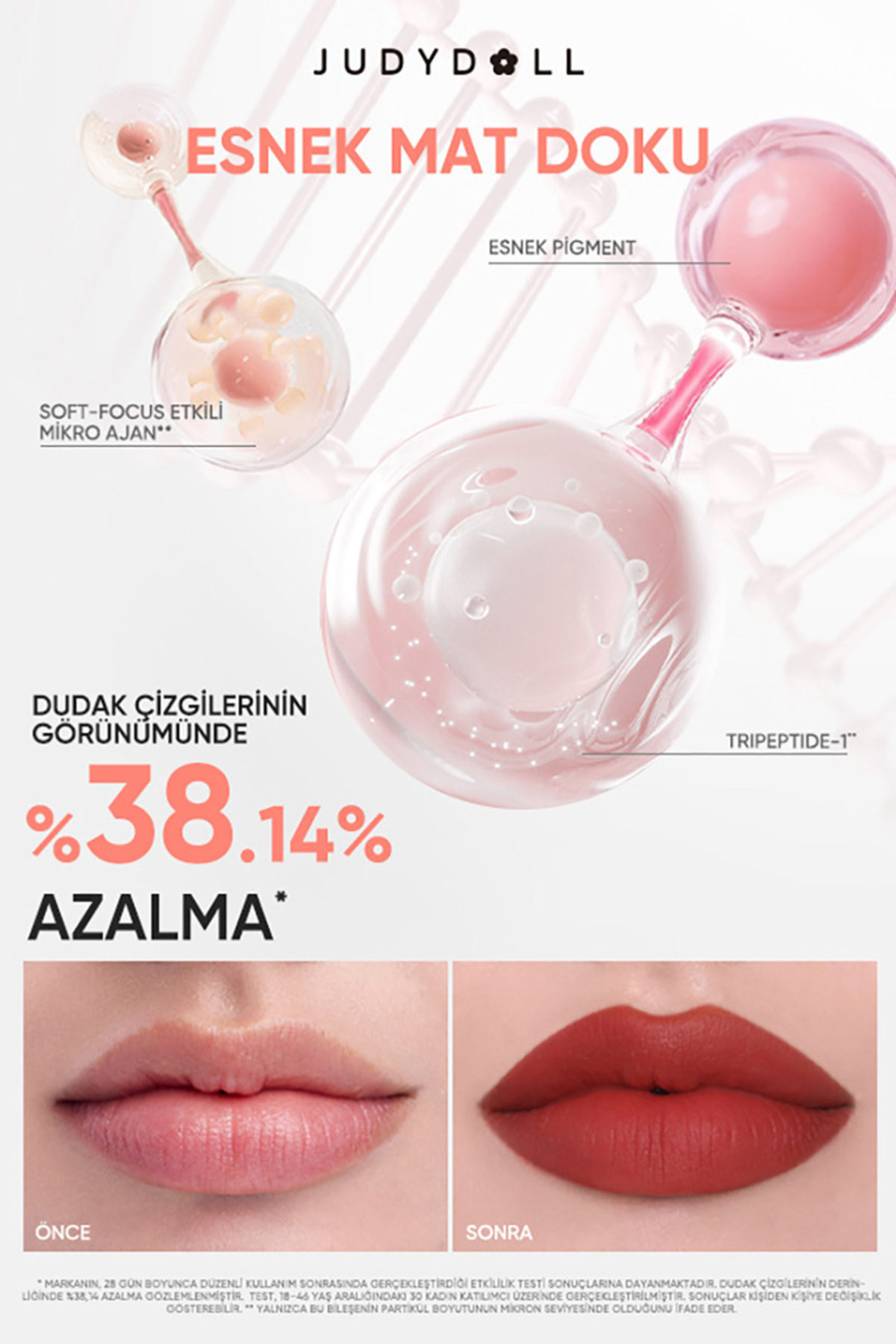 رژ لب مایع مات Cushion Matte Lock N103 | رژ لب قهوه‌ای روشن با ماندگاری بالا — صورتی judydoll-9401429852437 — تصویر 5 از 9