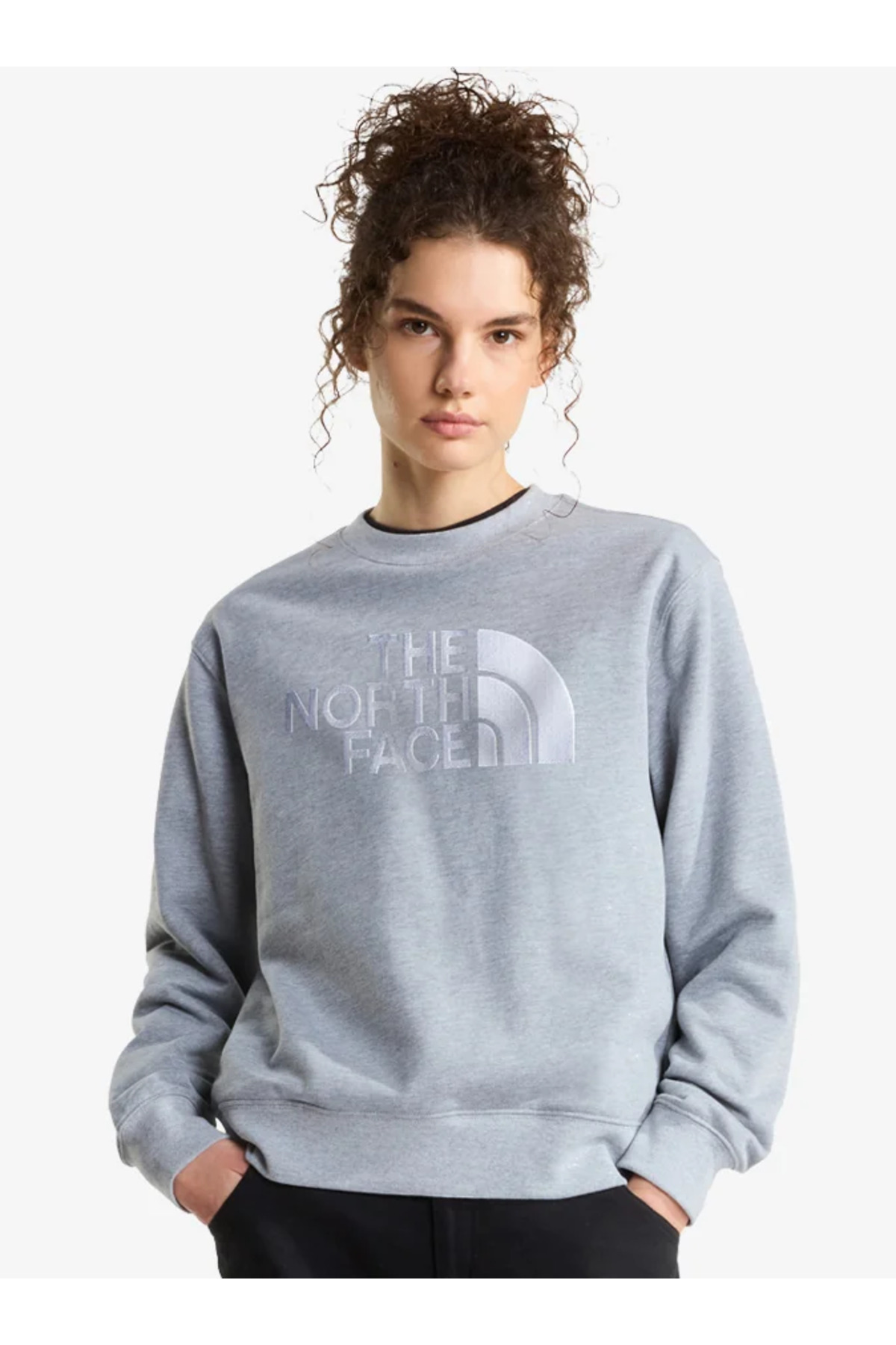 THE NORTH FACE NF0A8FXD-CQO Essential Terry Simple Dome Relaxe Kadın Sweatshirt görsel 2