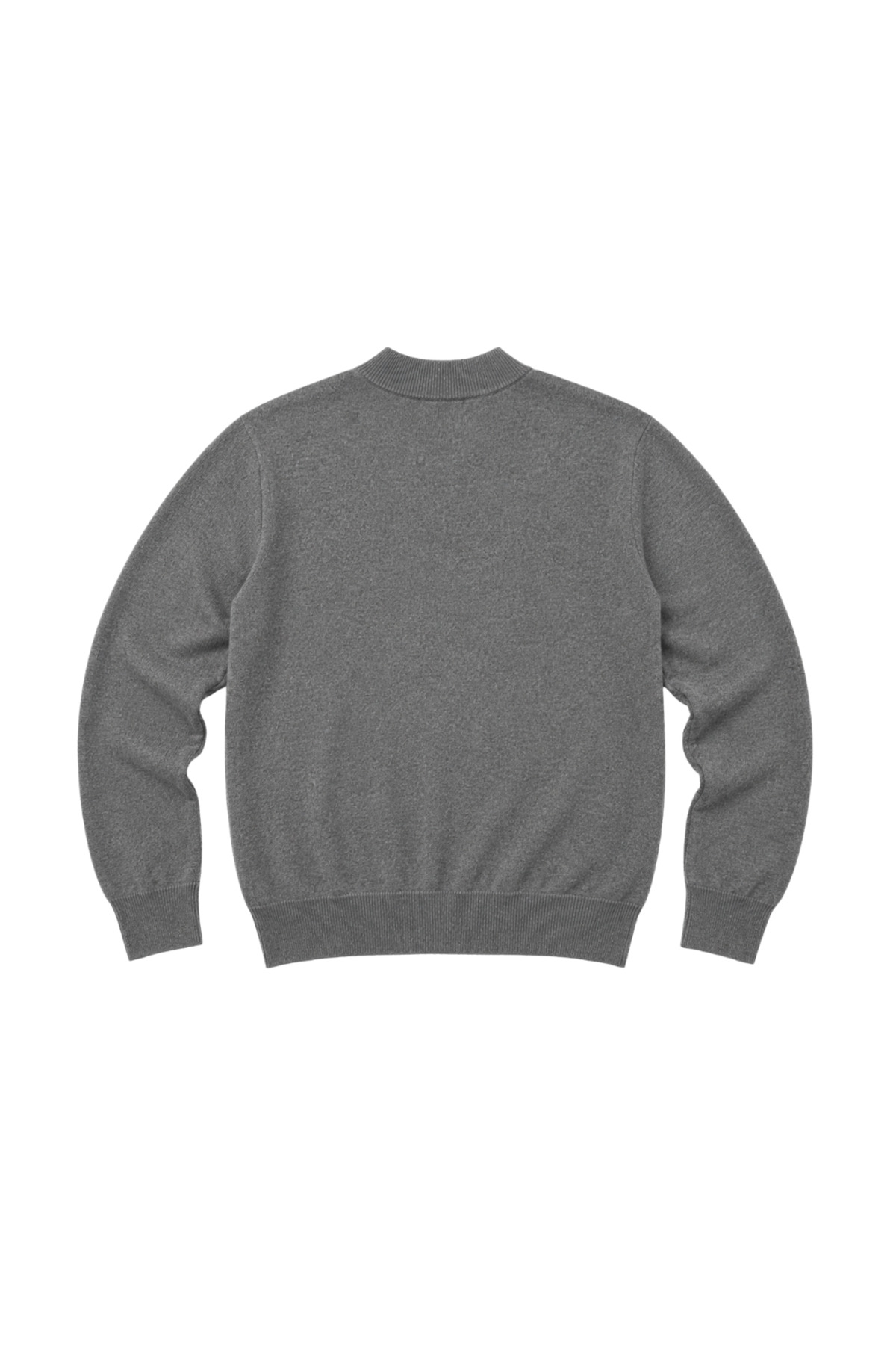 BattalModa Erkek Büyük Beden Füme Yarım Balıkçı Triko Kazak 3XL-4XL-5XL-6XL görsel 5