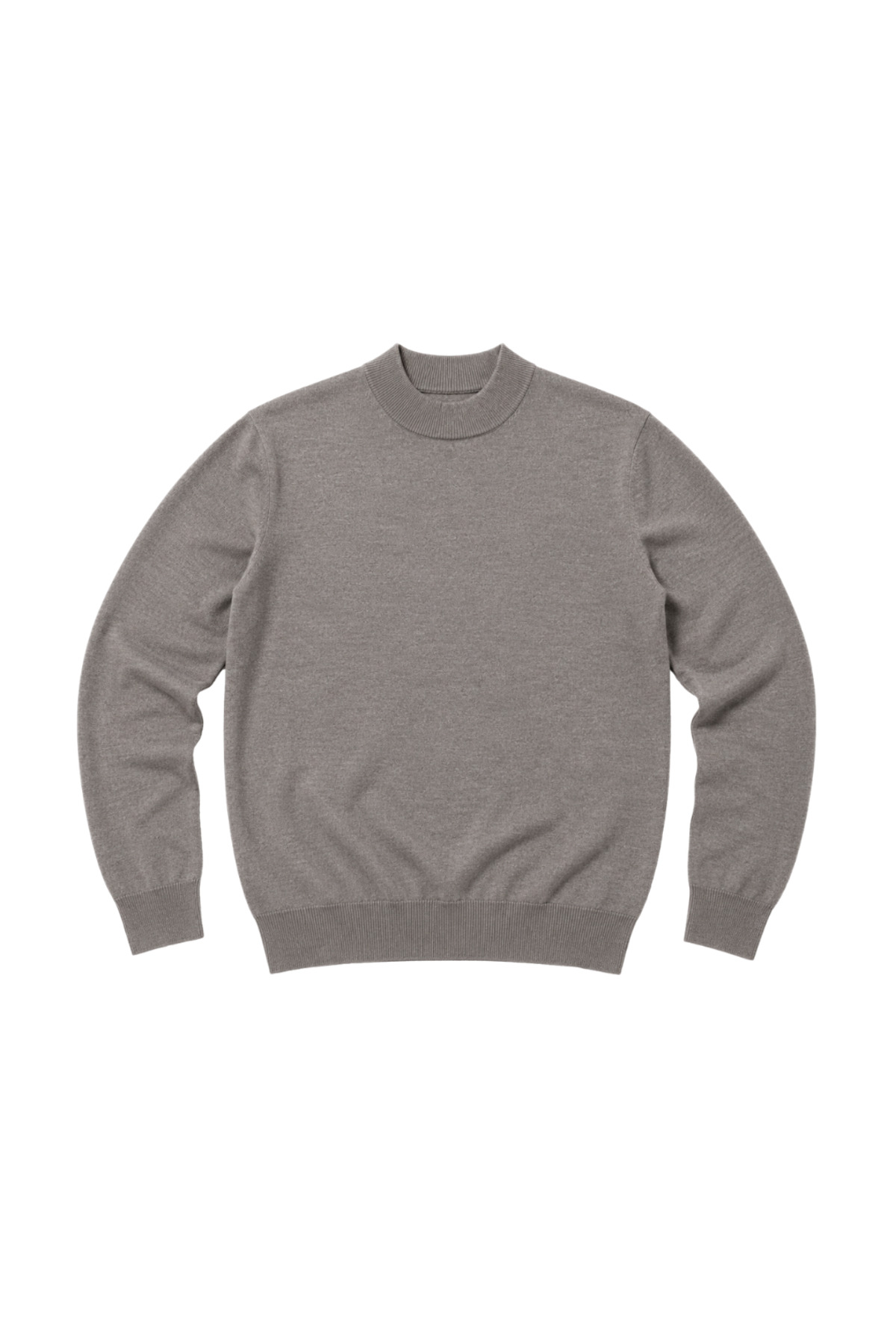 BattalModa Erkek Büyük Beden Vizon Yarım Balıkçı Triko Kazak 3XL-4XL-5XL-6XL görsel 4