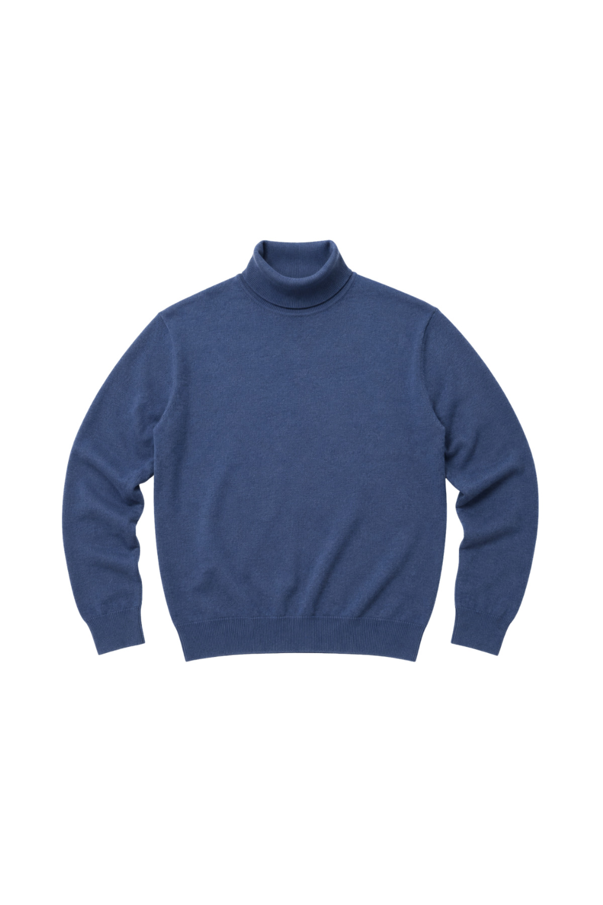 BattalModa Erkek Büyük Beden İndigo Tam Balıkçı Triko Kazak 3XL-4XL-5XL-6XL görsel 4