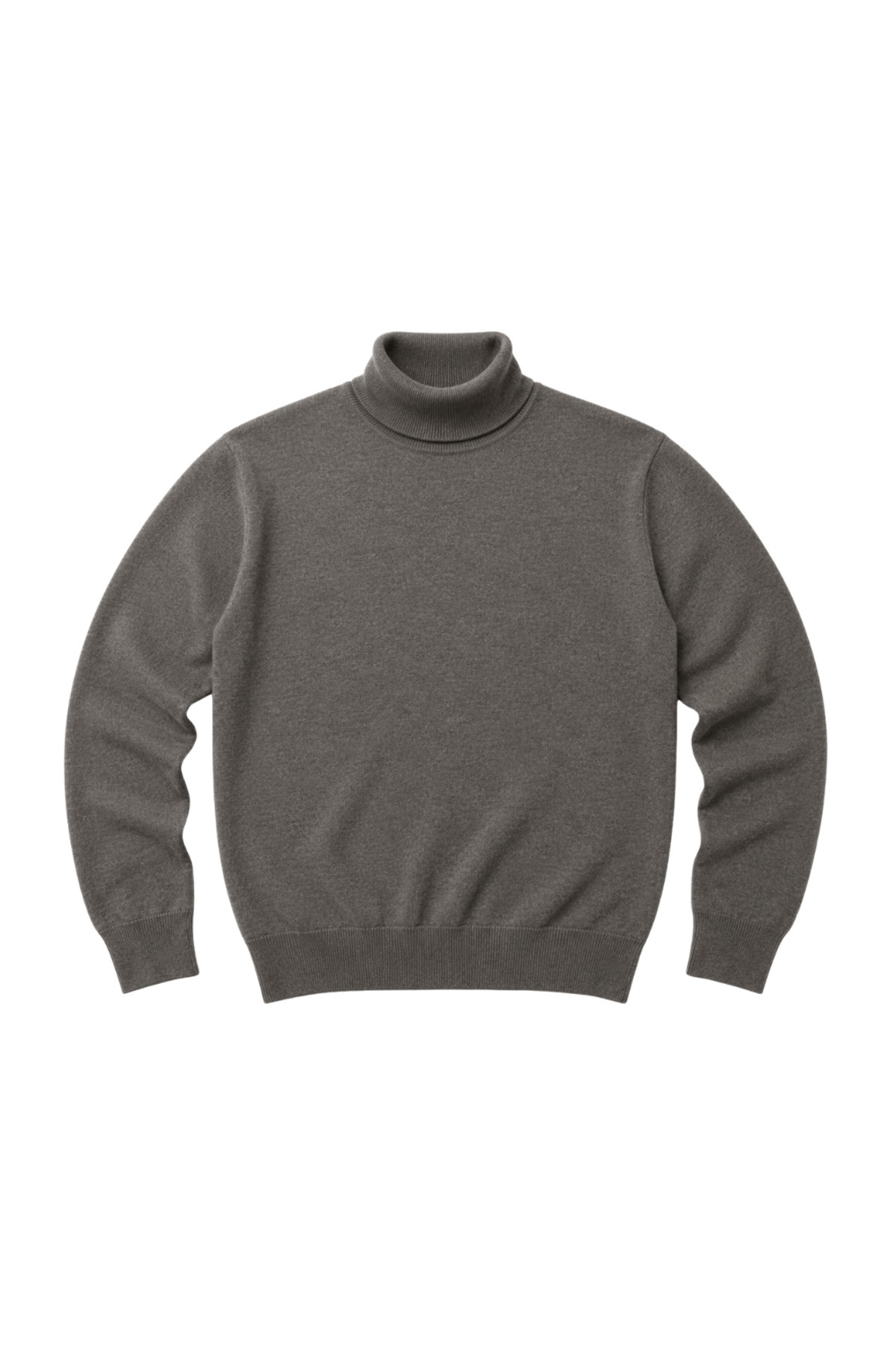 BattalModa Erkek Büyük Beden Koyu Vizon Tam Balıkçı Triko Kazak 3XL-4XL-5XL-6XL görsel 4