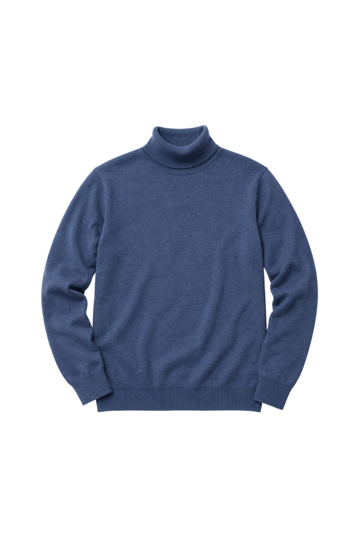 BattalModa Erkek Büyük Beden Melanj Lacivert Tam Balıkçı Triko Kazak 3XL-4XL-5XL-6XL görsel 4