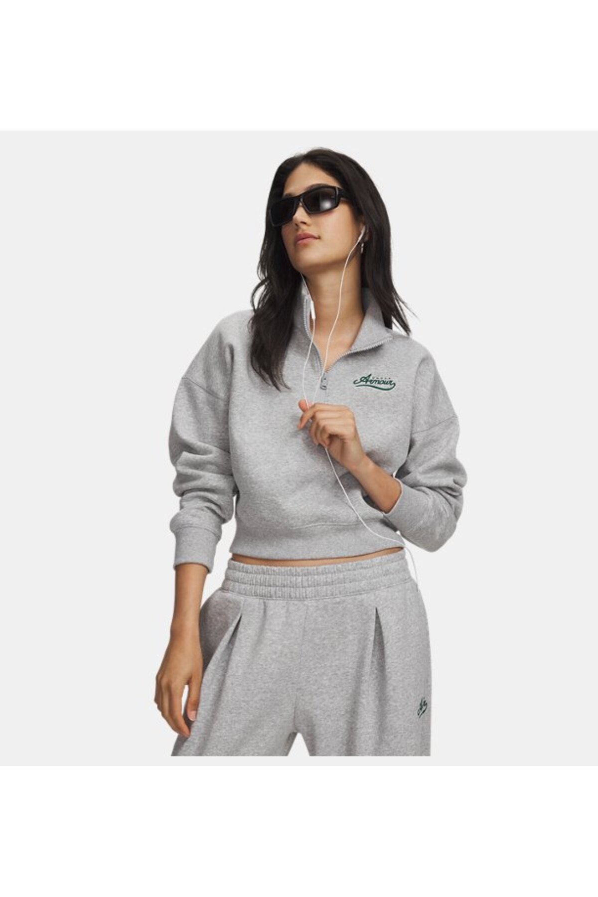 Under Armour Kadın UA Rival Fleece Varsity Yarım Fermuarlı Sweatshirt