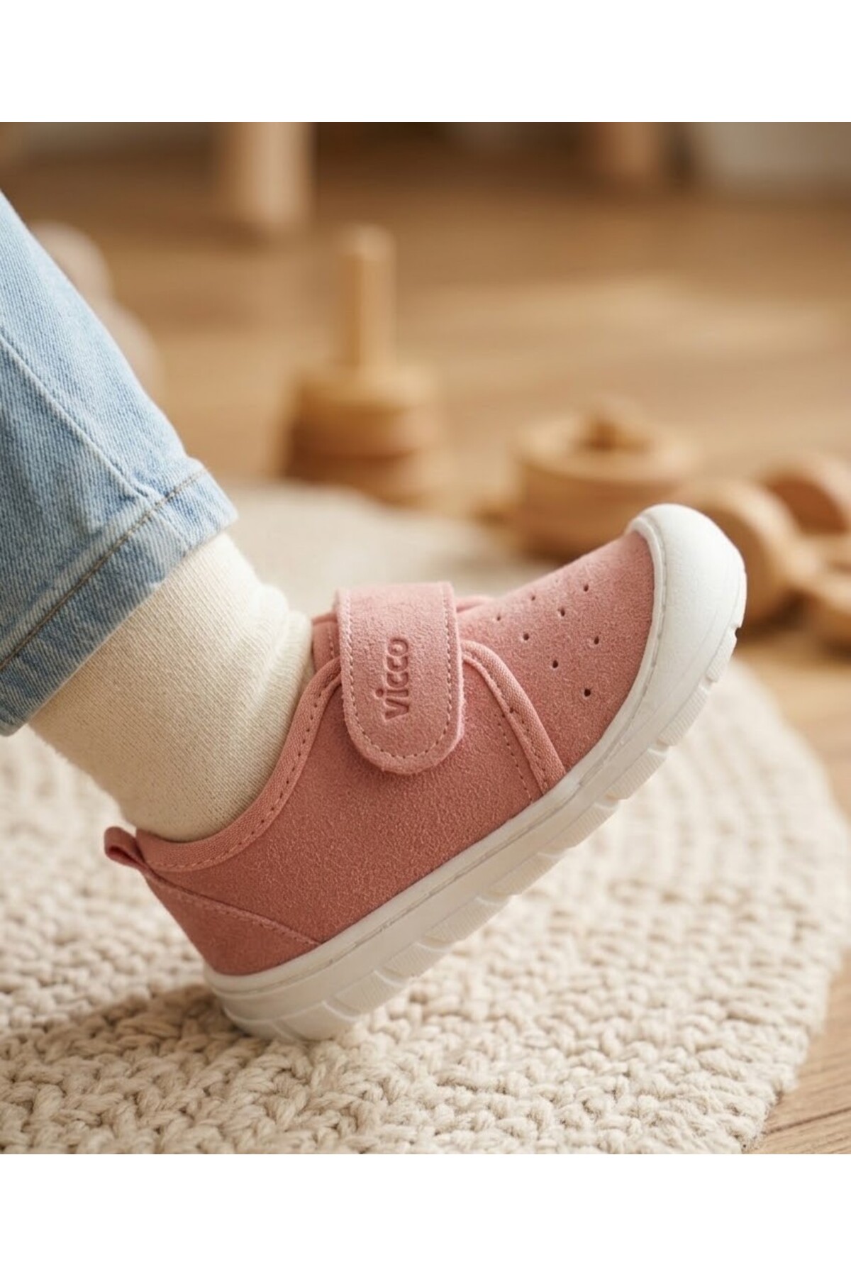 Vicco Anka Bebek Ortapedik Rahat ve Şık Günlük Ayakkabı Pembe