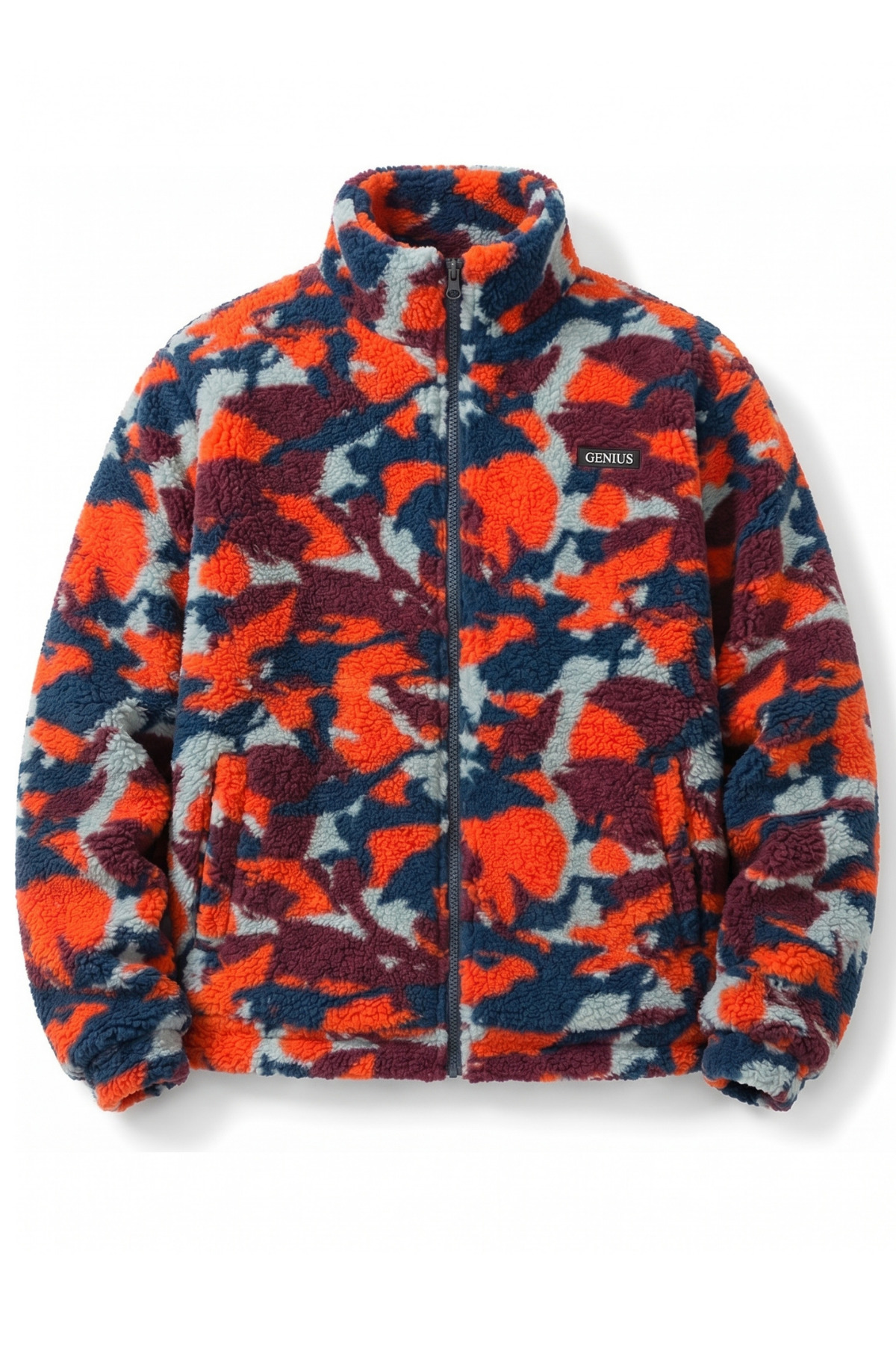 Oversize Peluş Erkek İçi Polarlı Tam Fermuarlı Sherpa Sonbahar Kış Kadın Polar Sweatshirt — رنگارنگ MANKENSİZ-PELUŞ