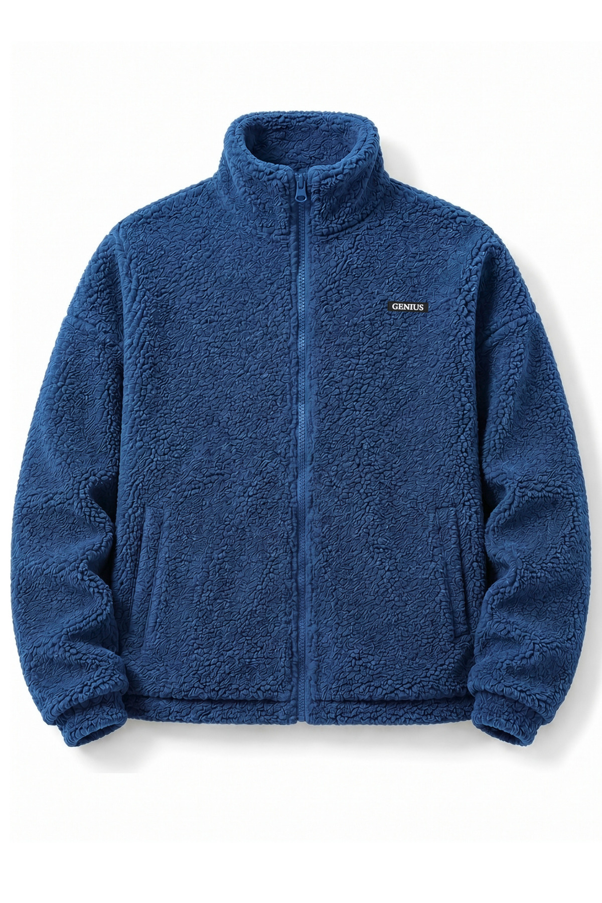 GENIUS STORE Oversize Peluş Erkek İçi Polarlı Tam Fermuarlı Sherpa Sonbahar Kış Kadın Polar Sweatshirt