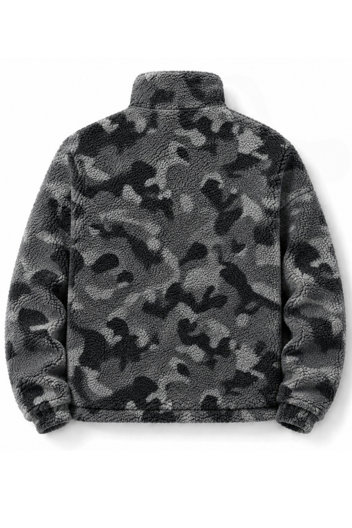 GENIUS STORE Oversize Peluş Erkek İçi Polarlı Tam Fermuarlı Sherpa Sonbahar Kış Kadın Polar Sweatshirt görsel 2