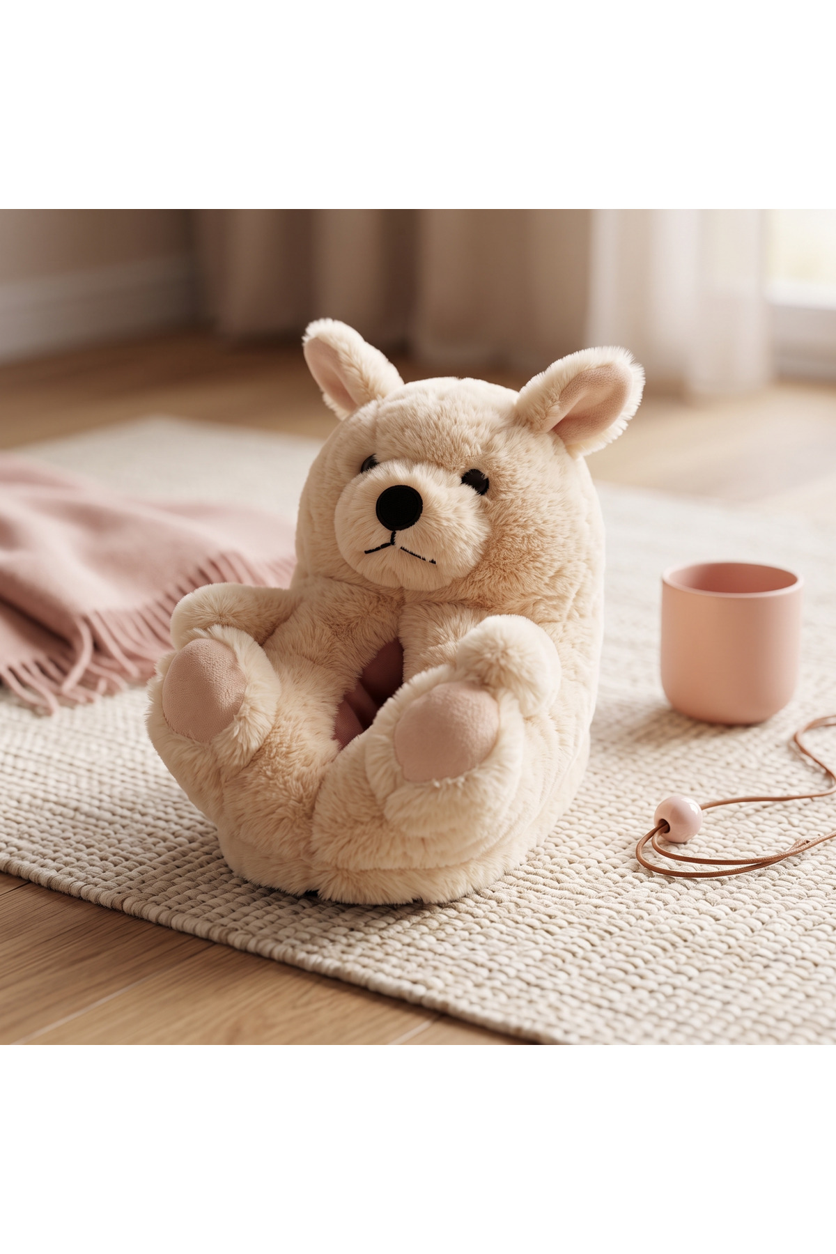 AYLASYA Kadın Peluşlu Yumuşak Sıcak Tutan Ev Tipi Hayvanlı Panduf görsel 2