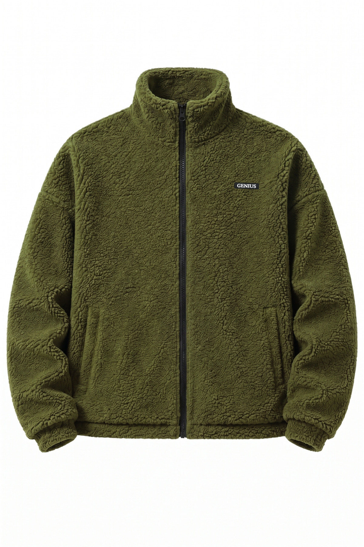 Oversize Peluş Erkek İçi Polarlı Tam Fermuarlı Sherpa Sonbahar Kış Kadın Polar Sweatshirt — رنگارنگ MANKENSİZ-PELUŞ