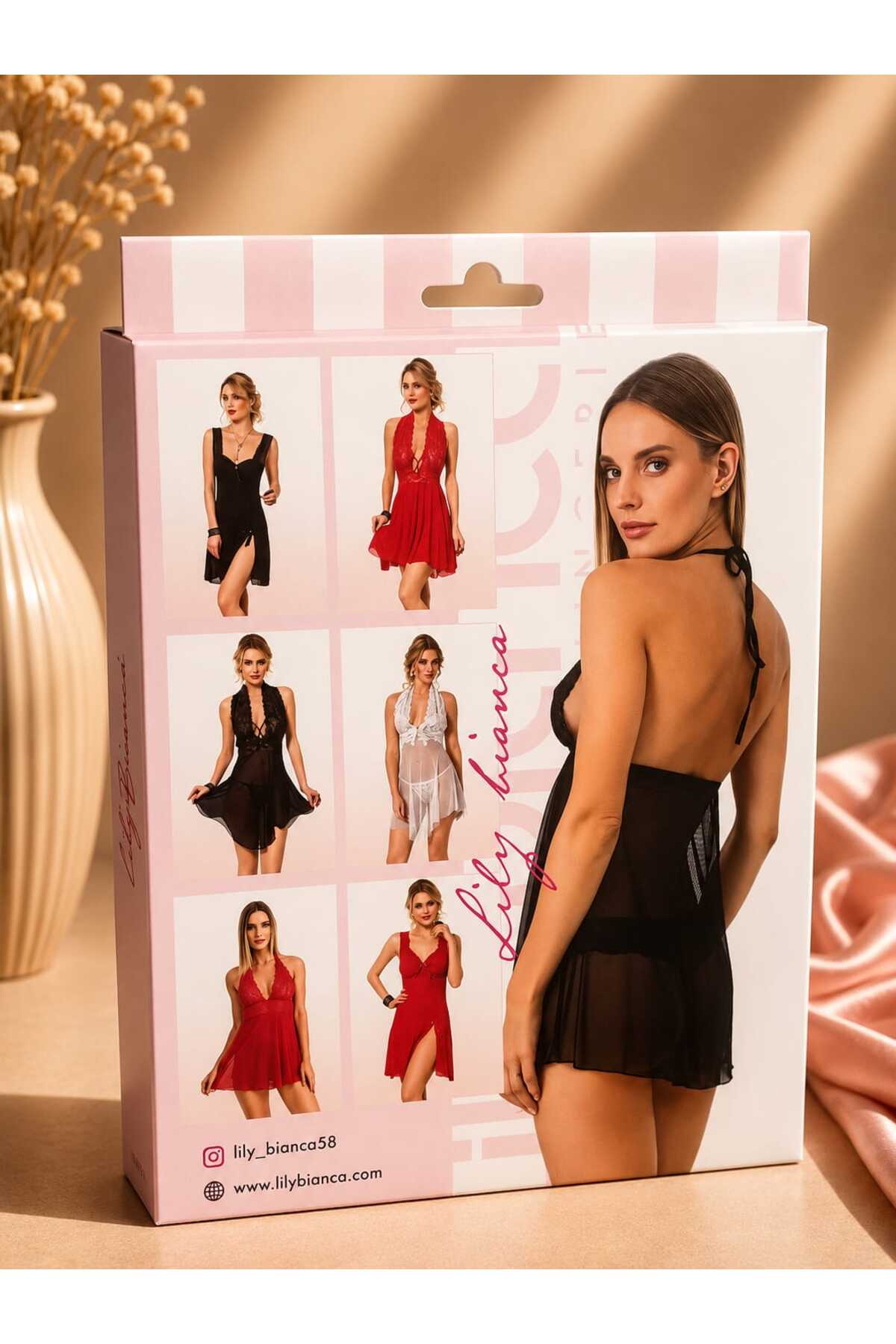 Lillie Lily bianca tül gecelik