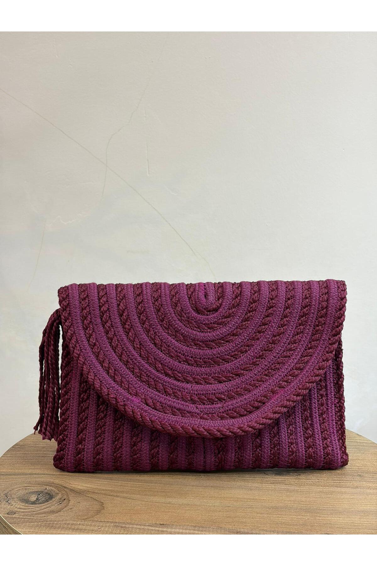 MaVaux El Geçirme Detaylı Zarf Portföy Clutch Çanta görsel 4