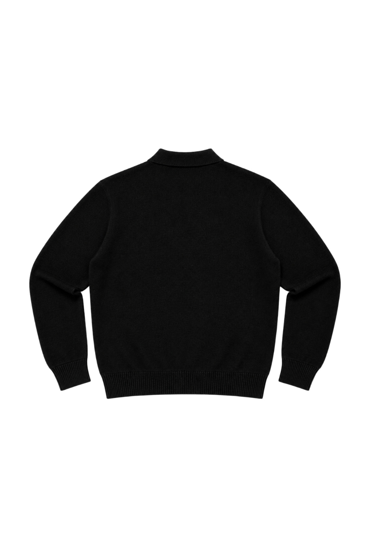 BattalModa Erkek Büyük Beden Siyah Düğmeli Polo Yaka Triko Kazak 3XL-4XL-5XL-6XL görsel 5