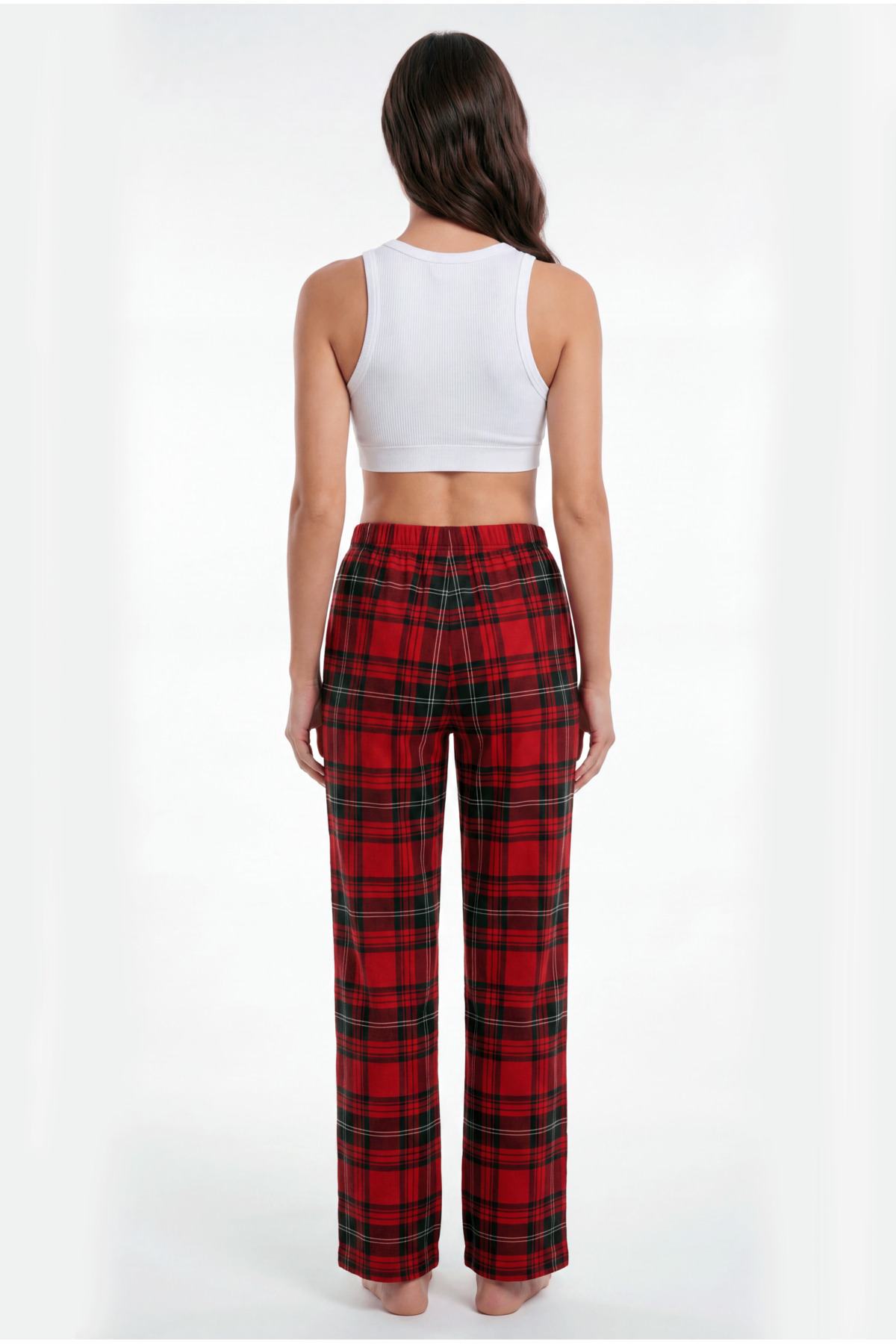 Pijahane Kadın 3'lü Ekose Desenli Pijama Altı görsel 3