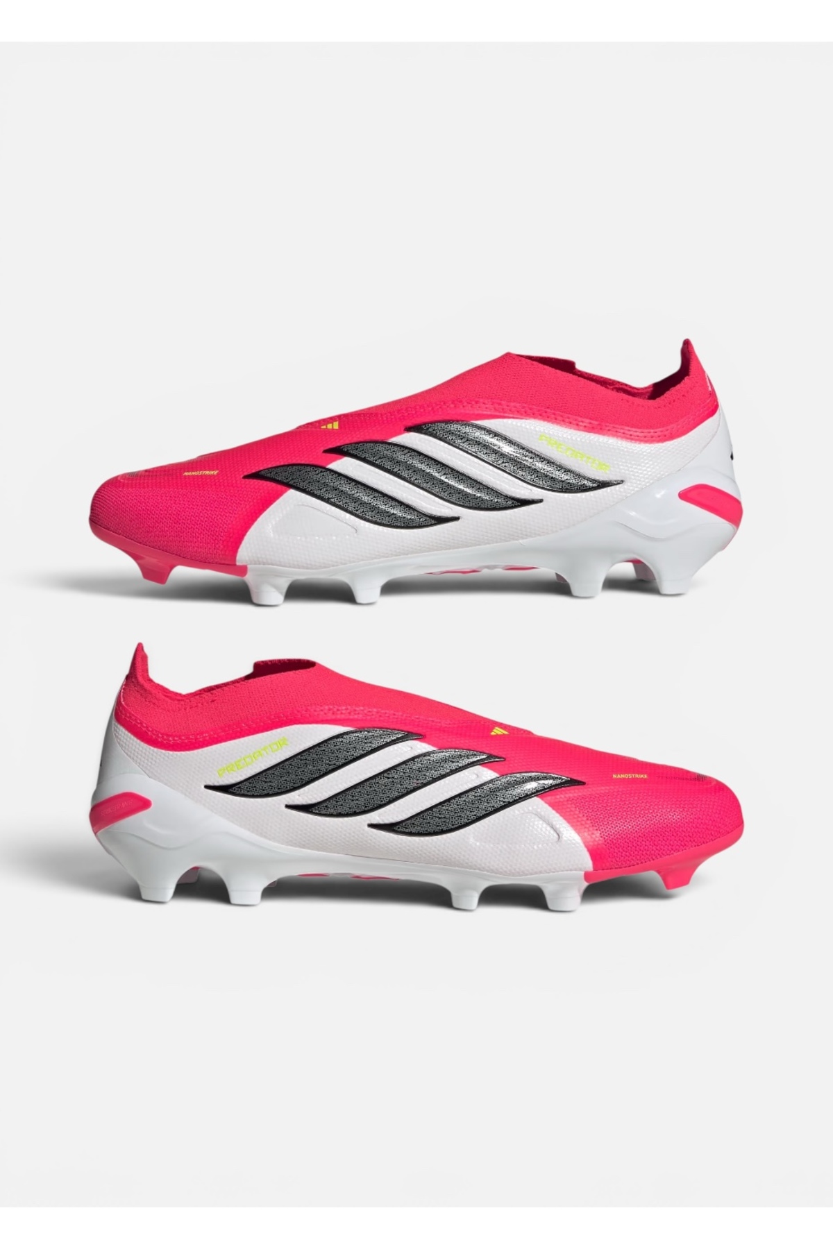 adidas Predator League LL JS2997 Bağcıksız FG Erkek Futbol Kramponu Çim Saha Kırmızı görsel 8
