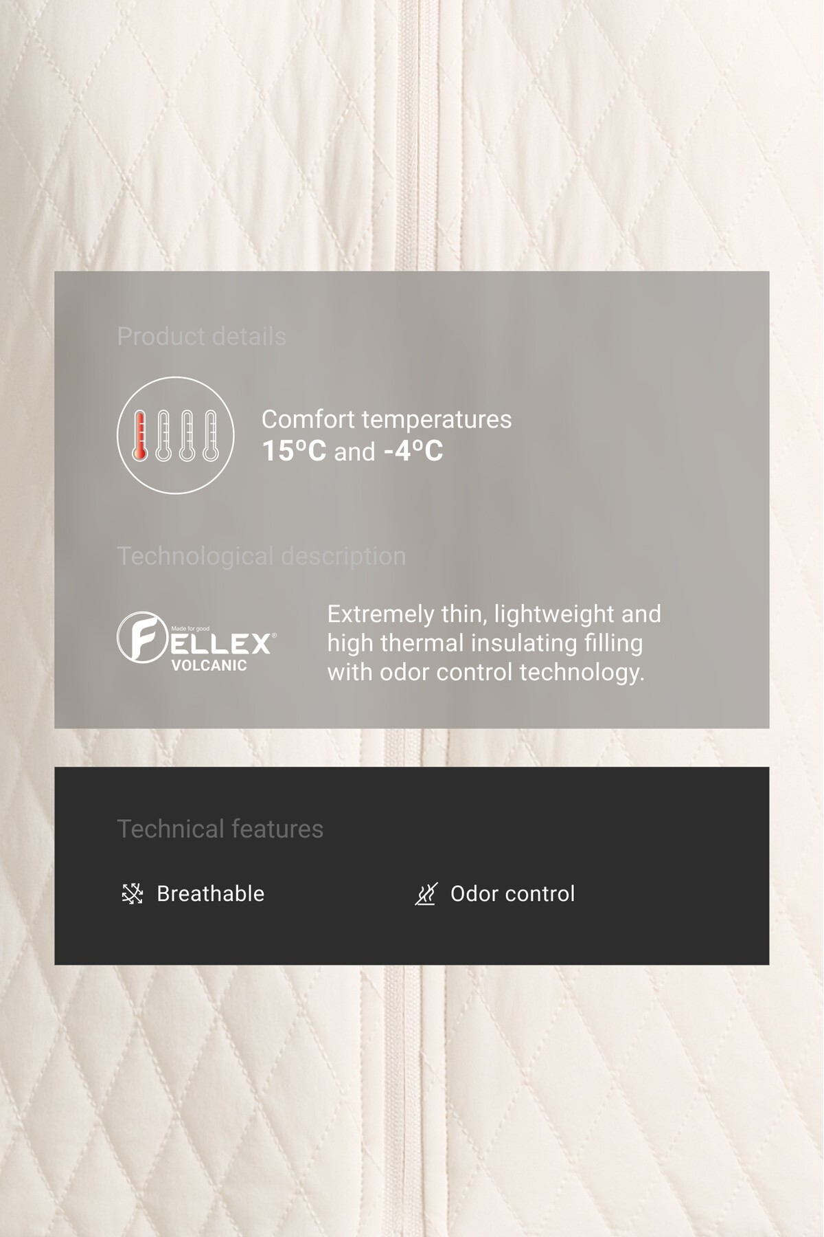 Oysho Kombinli FELLEX® Volcanic dolgulu teknik ceket görsel 7